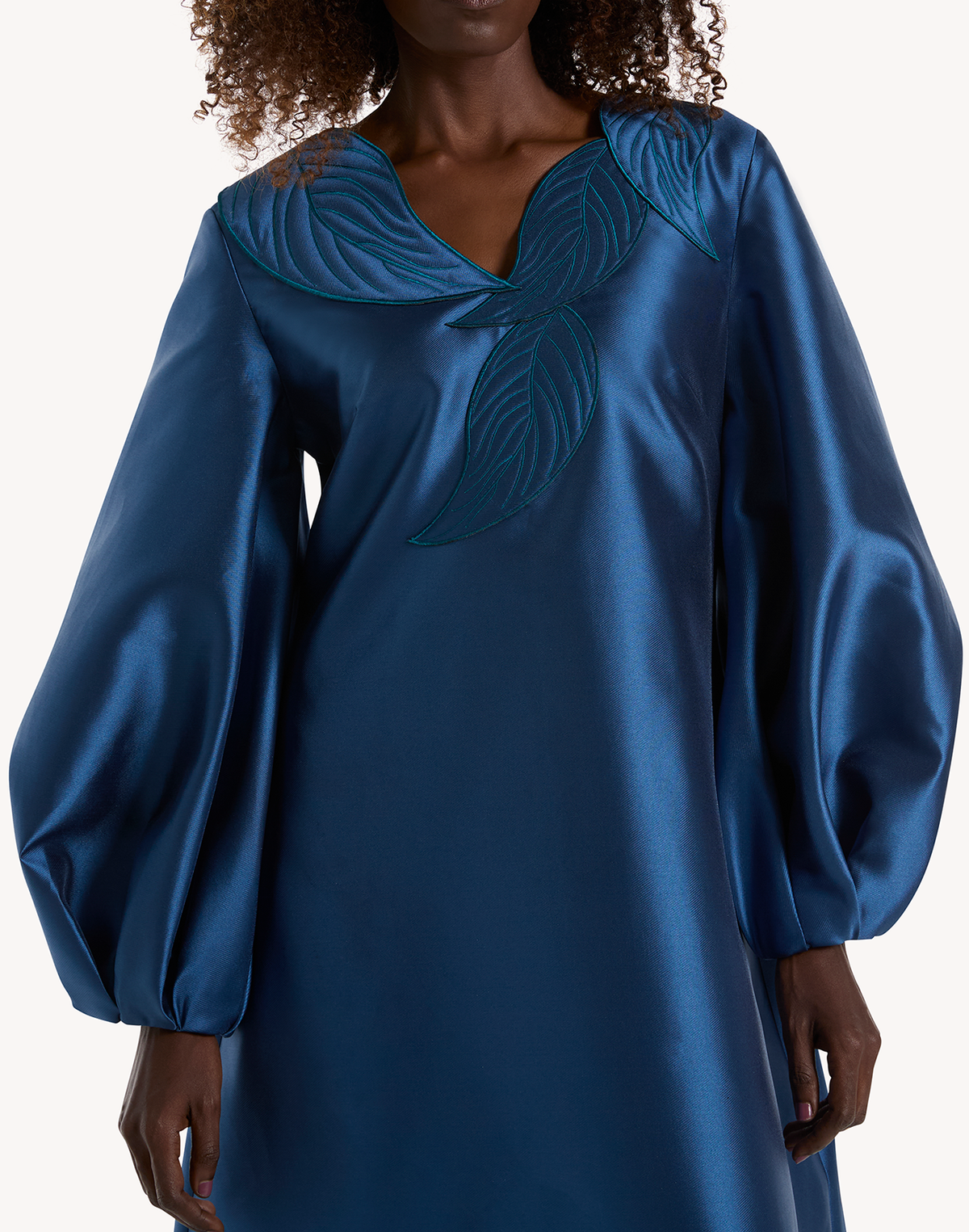 Amira Leaf Appliqué Dress