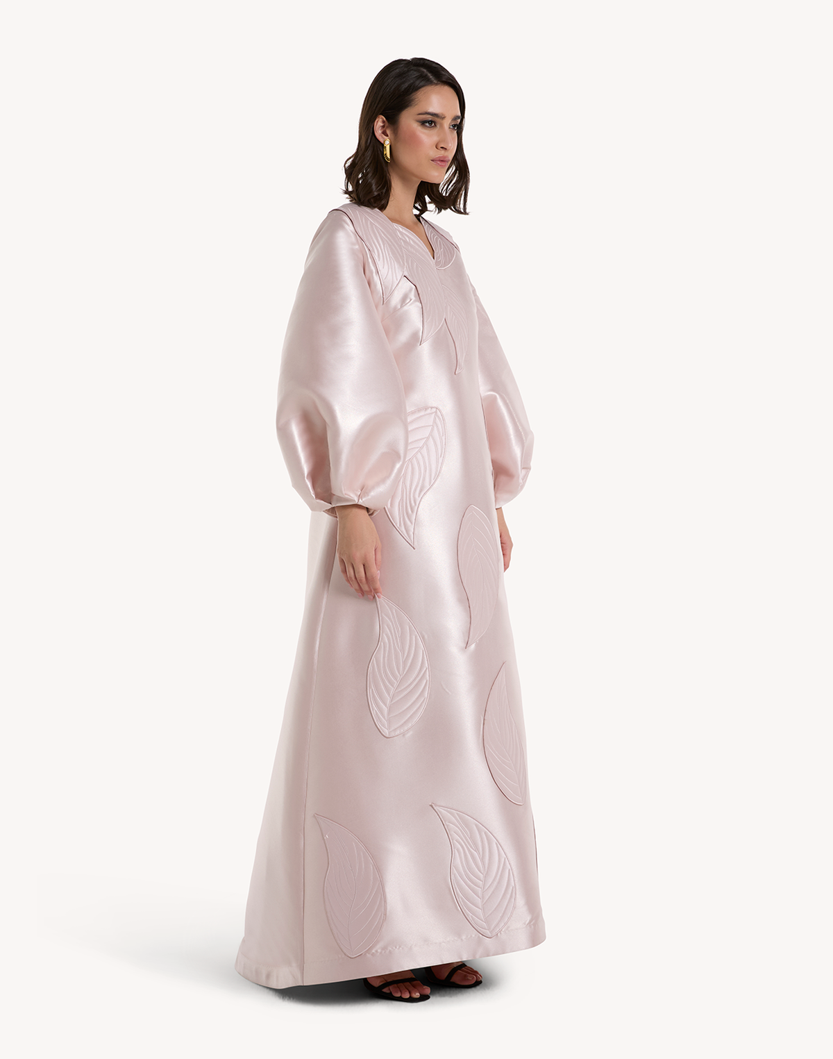 Sheba Leaf Appliqué Gown