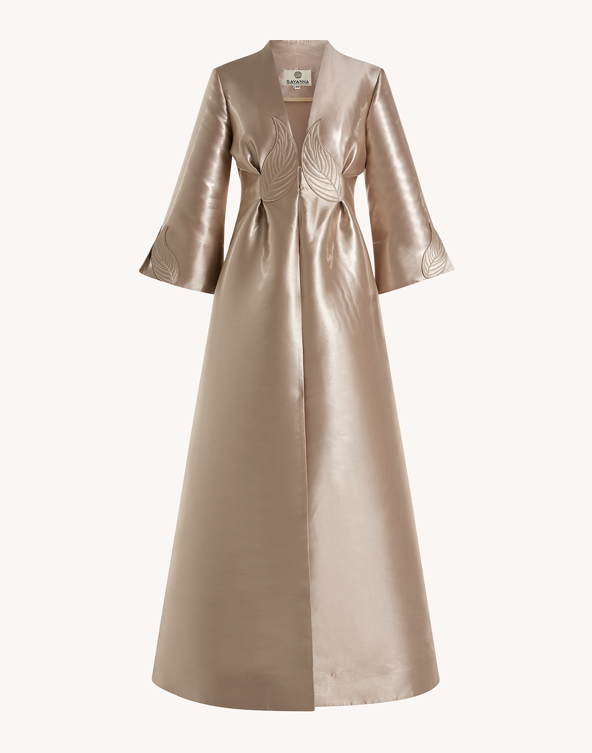 Alia Leaf Applique Kimono Abaya