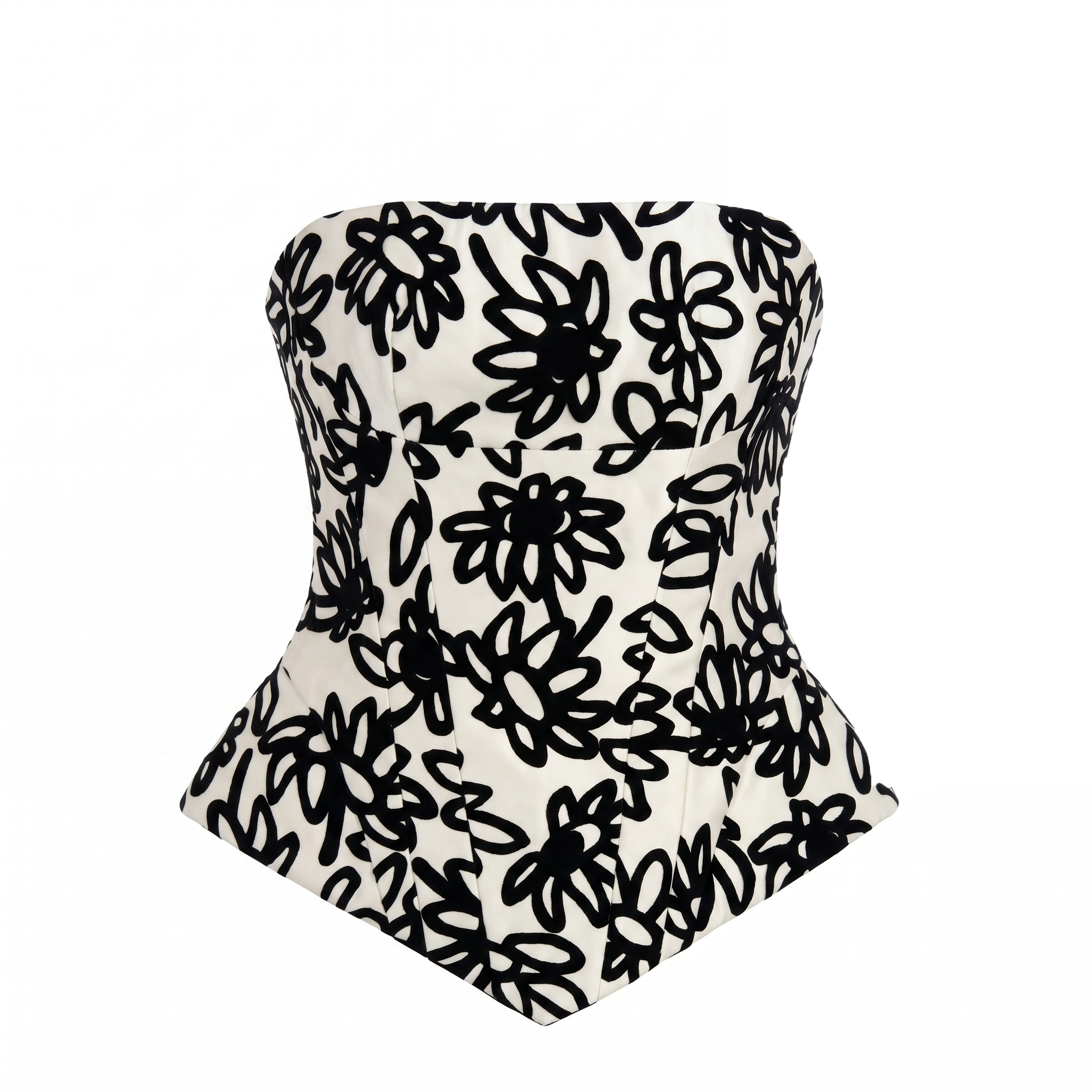 Floral Brocade Velvet Corset