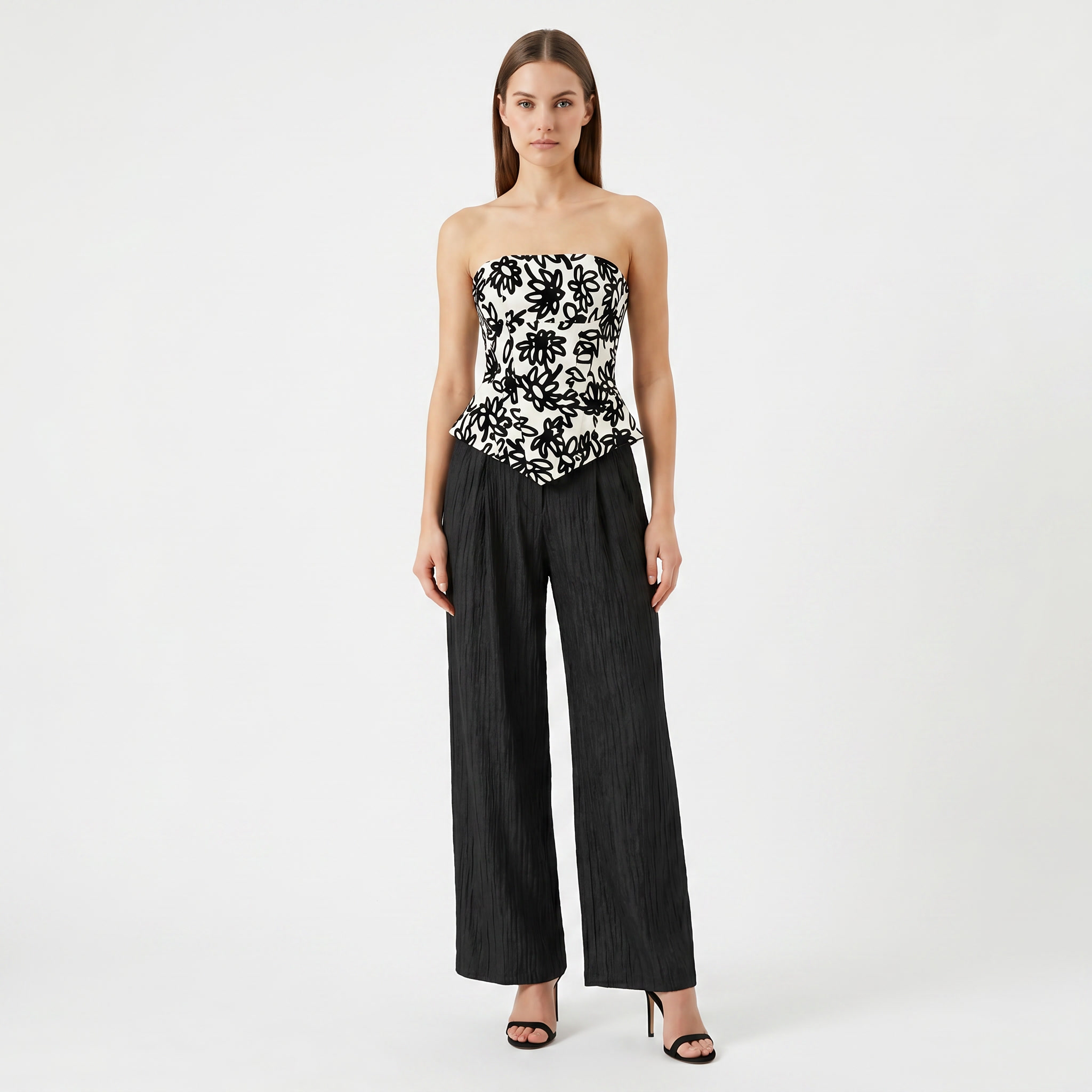 Floral Brocade Velvet Corset