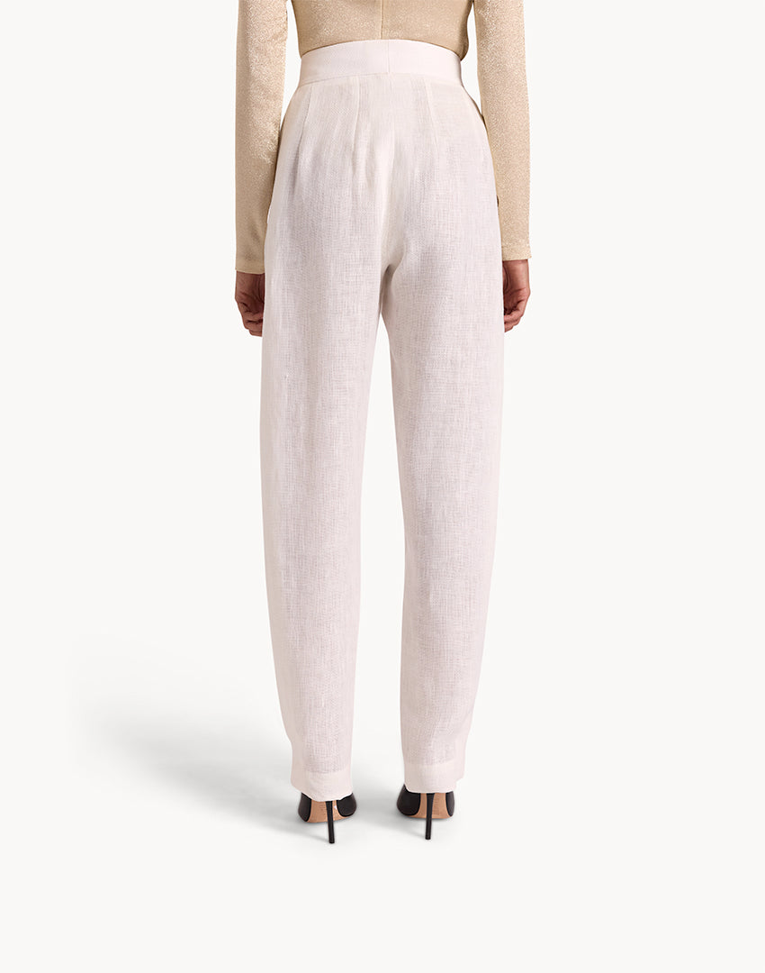 Linen Pleated Trousers