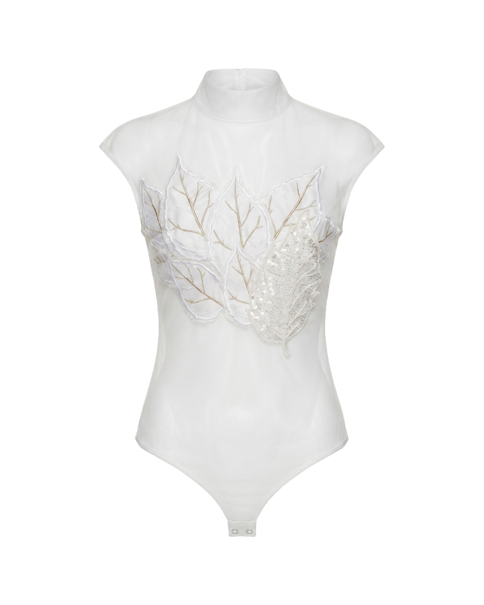 Folia High Neck Sleeveless Bodysuit