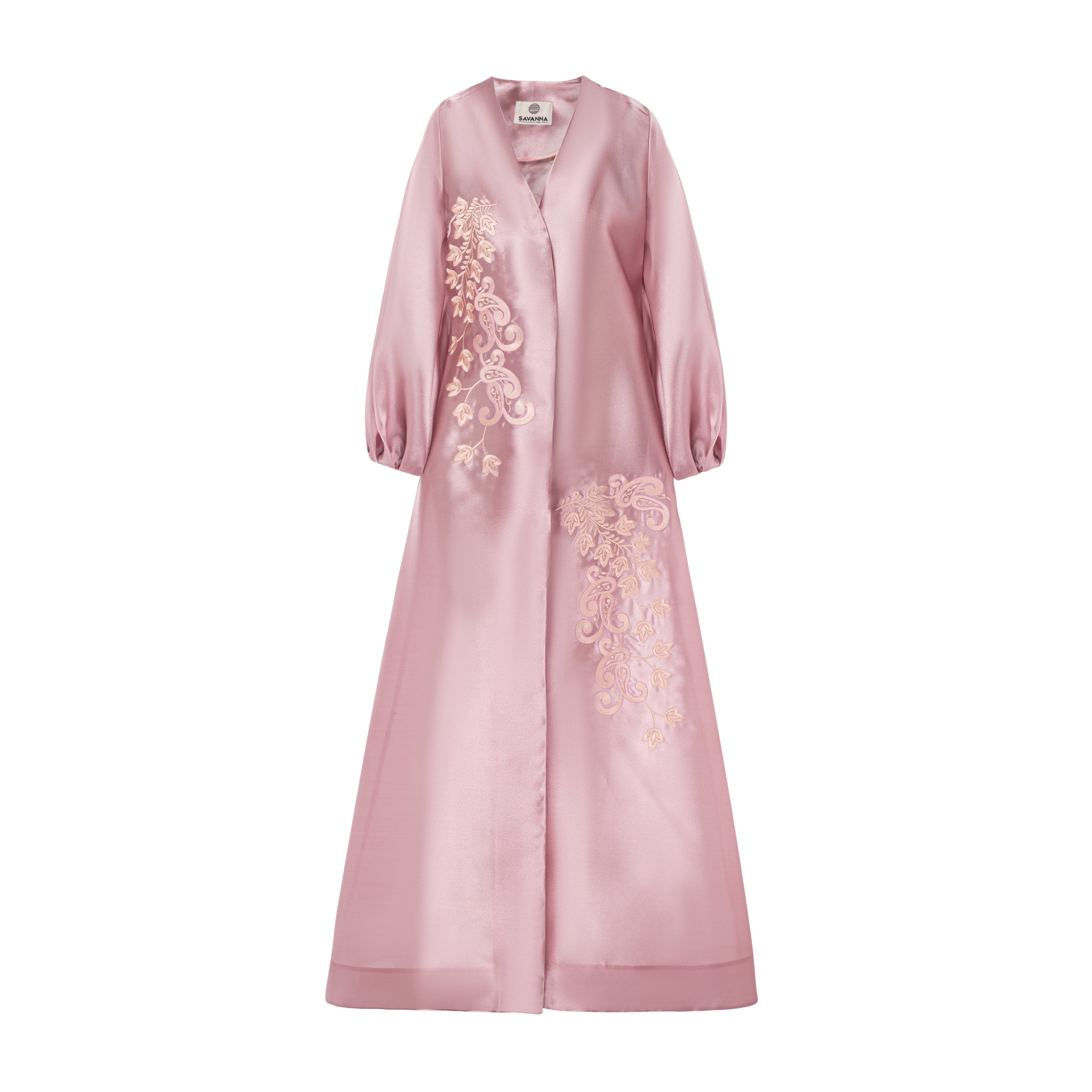 Garden Bloom Floral-applique Kaftan