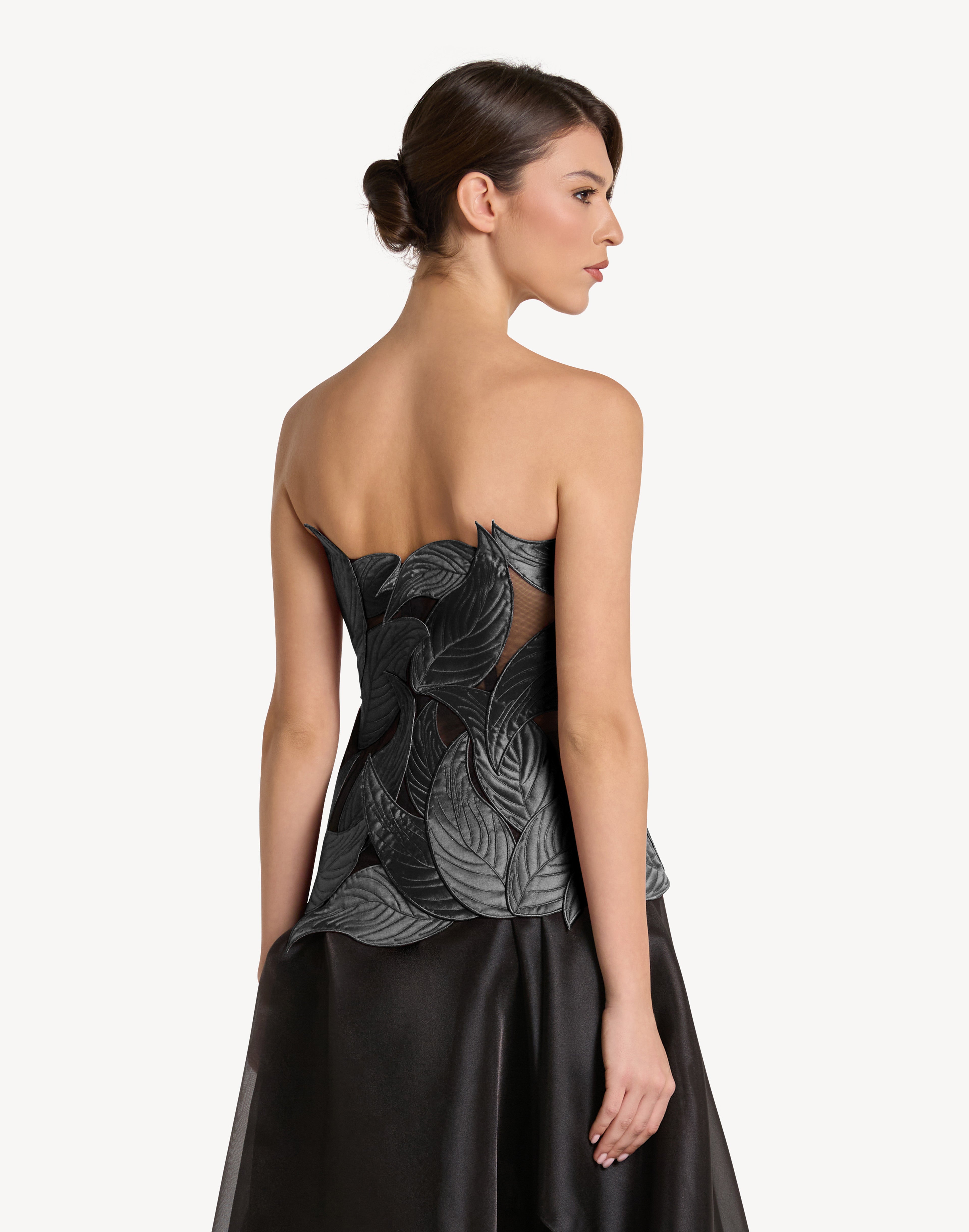 Grandeur Leaf Appliqué Corset