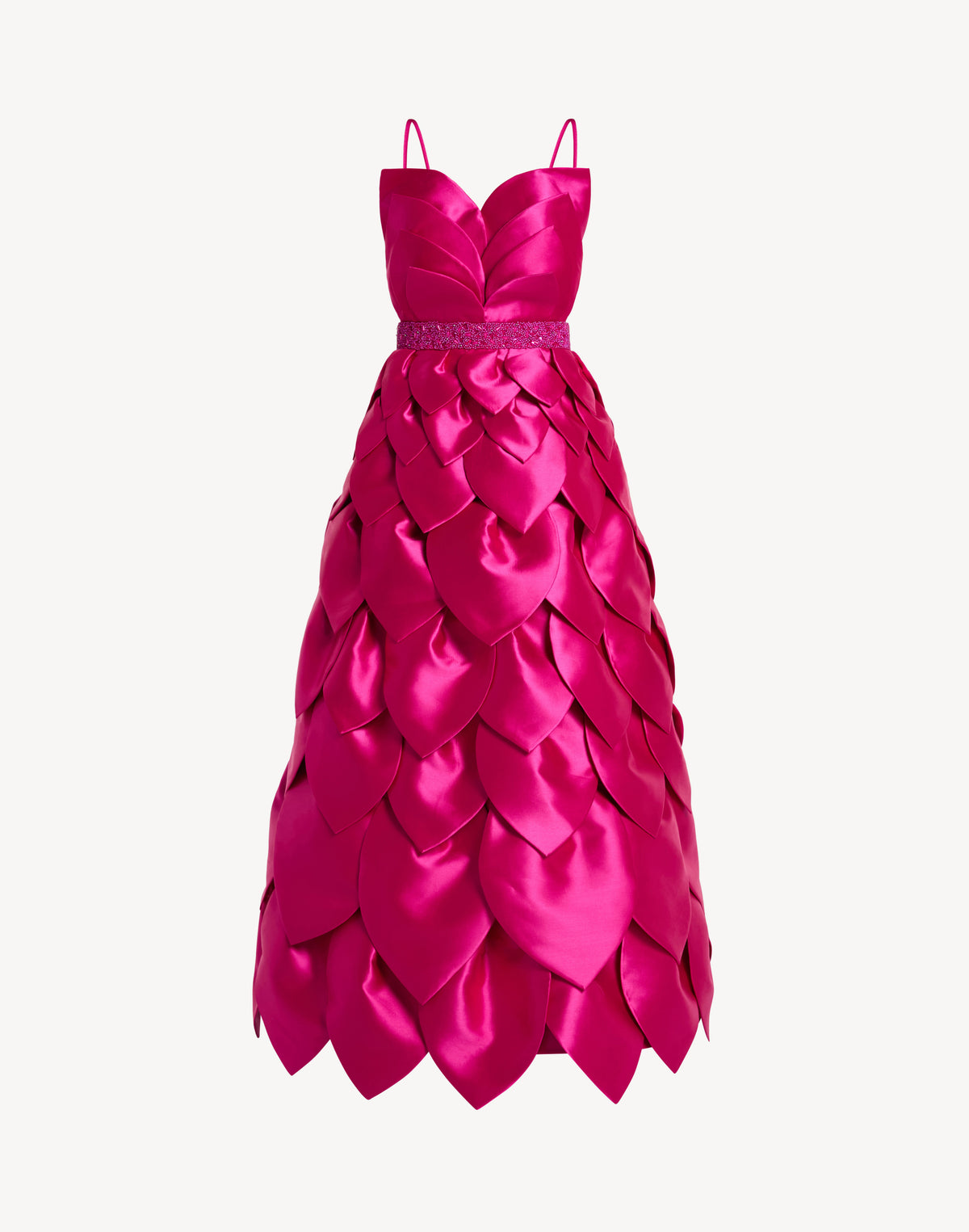 Leaf Appliqué Corset Sweetheart Gown