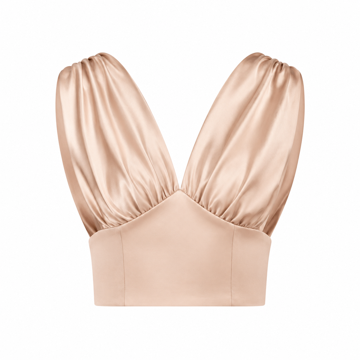 Satin Plunge Crop Top