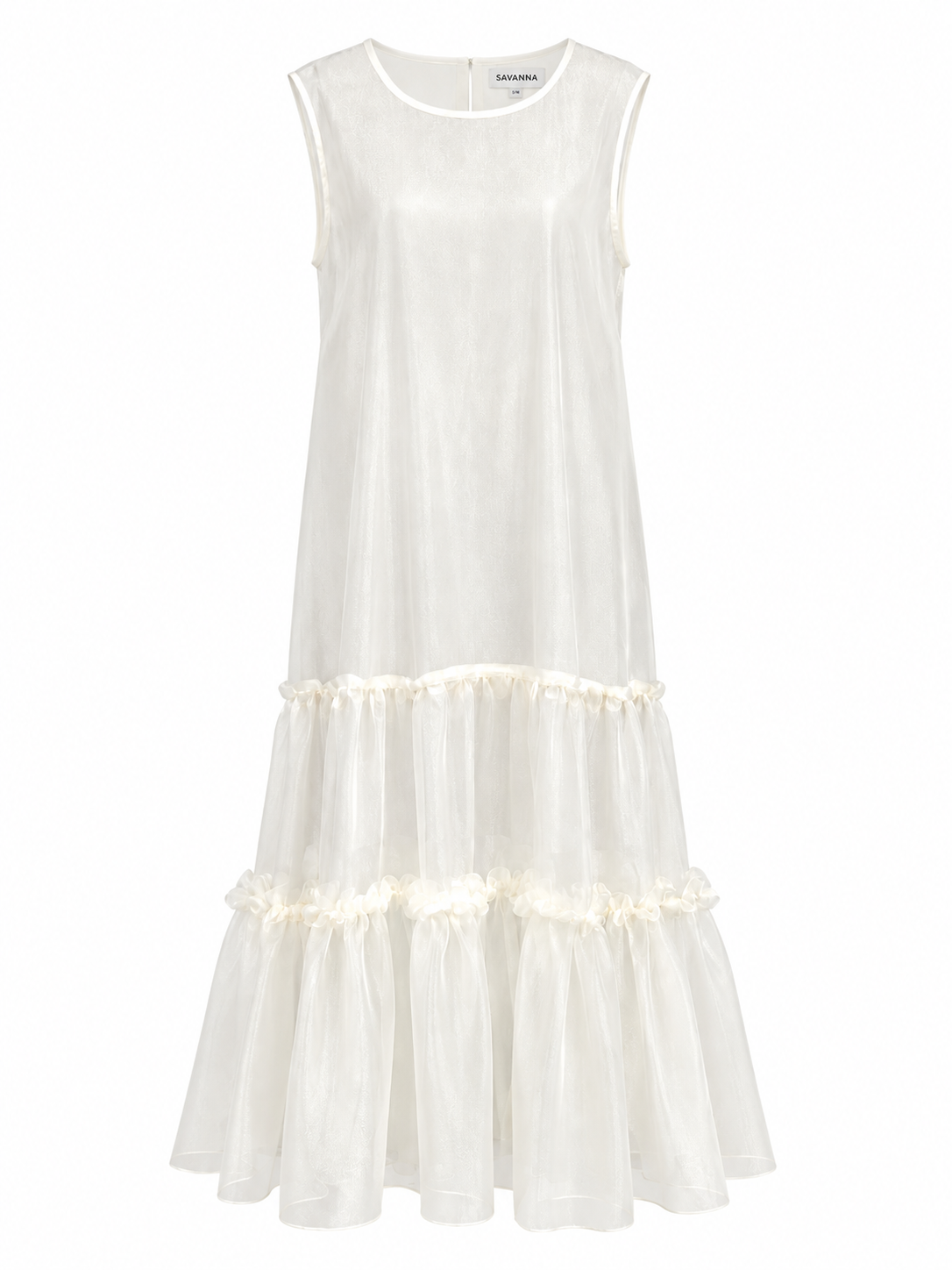 Layered Sleeveless Organza Summer Dress