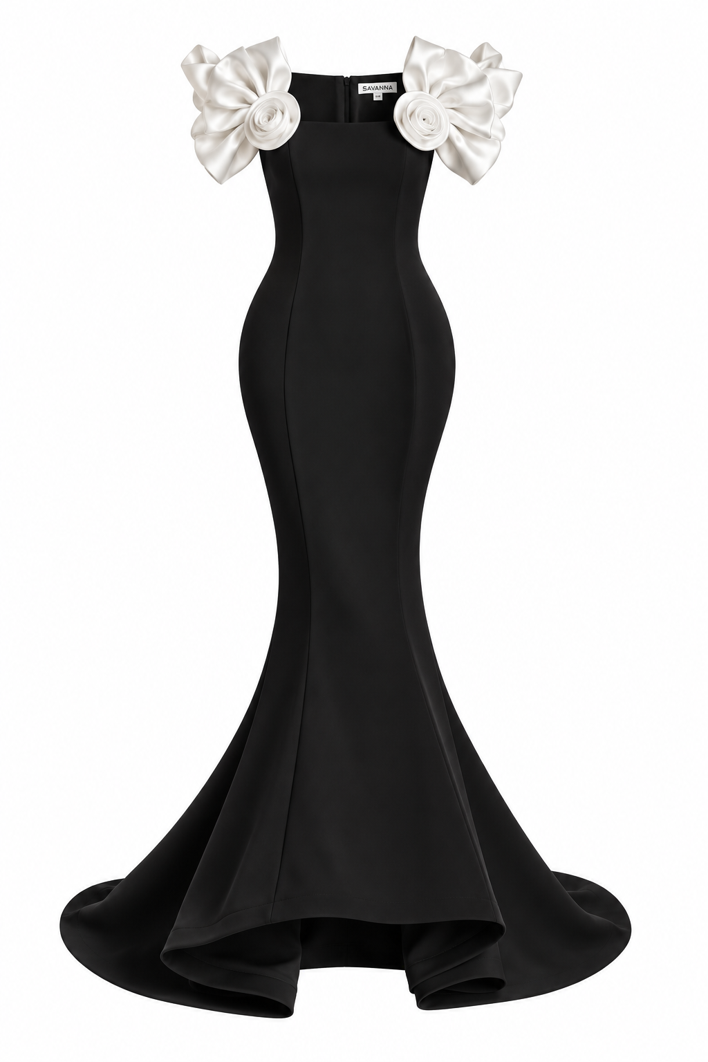 Rose Sleeve Panel Maxi Dress