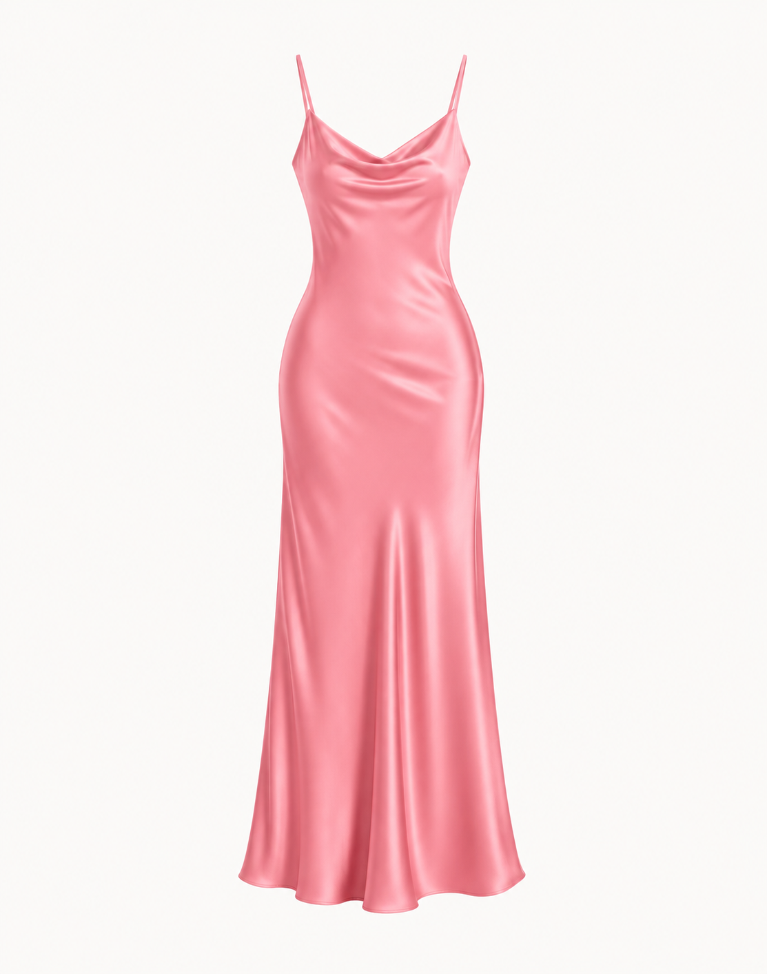 Essential Satin Cowl-Neck Slip Dress
