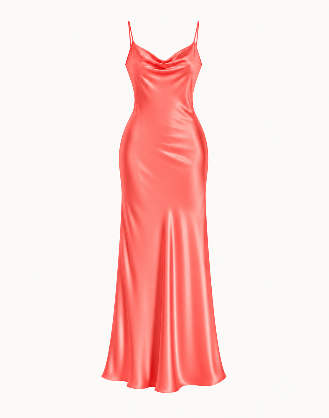 Essential Satin Cowl-Neck Slip Dress