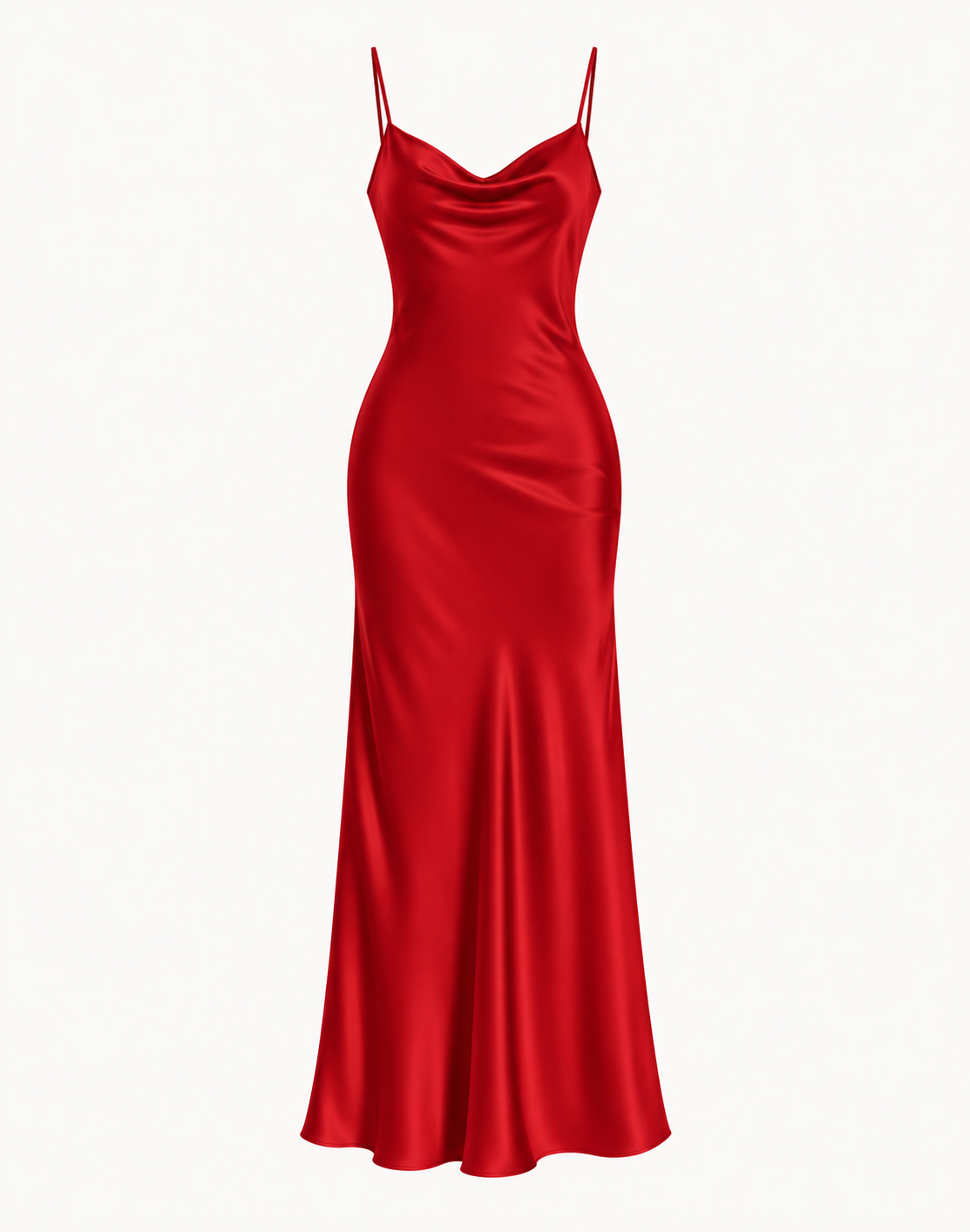 Essential Satin Cowl-Neck Slip Dress