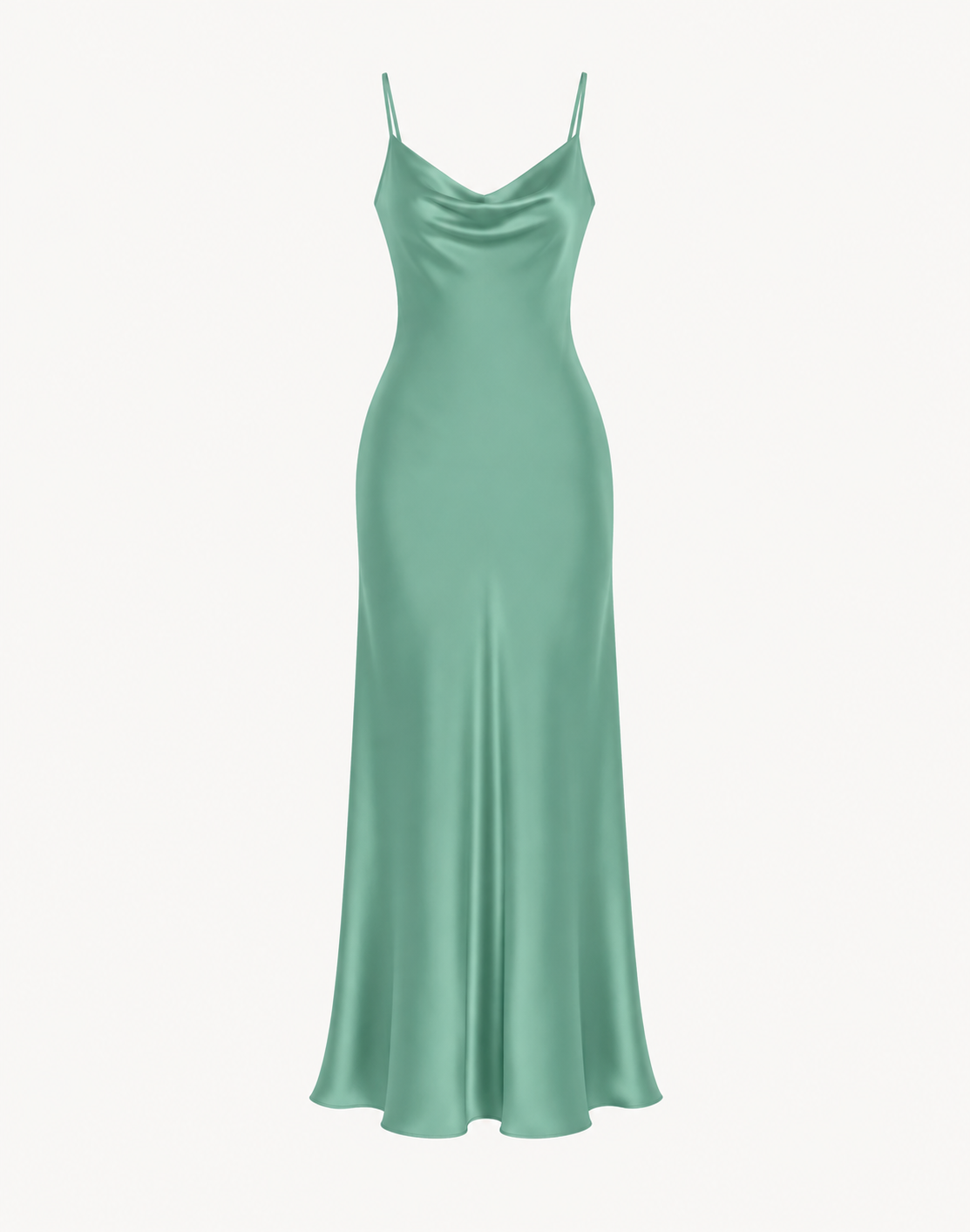 Essential Satin Cowl-Neck Slip Dress