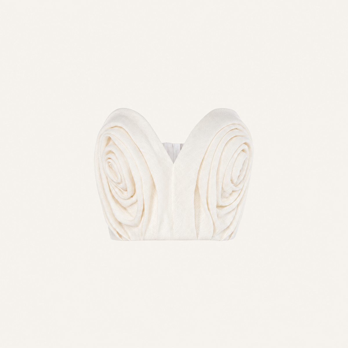 Linen Draped Corset Cropped Top