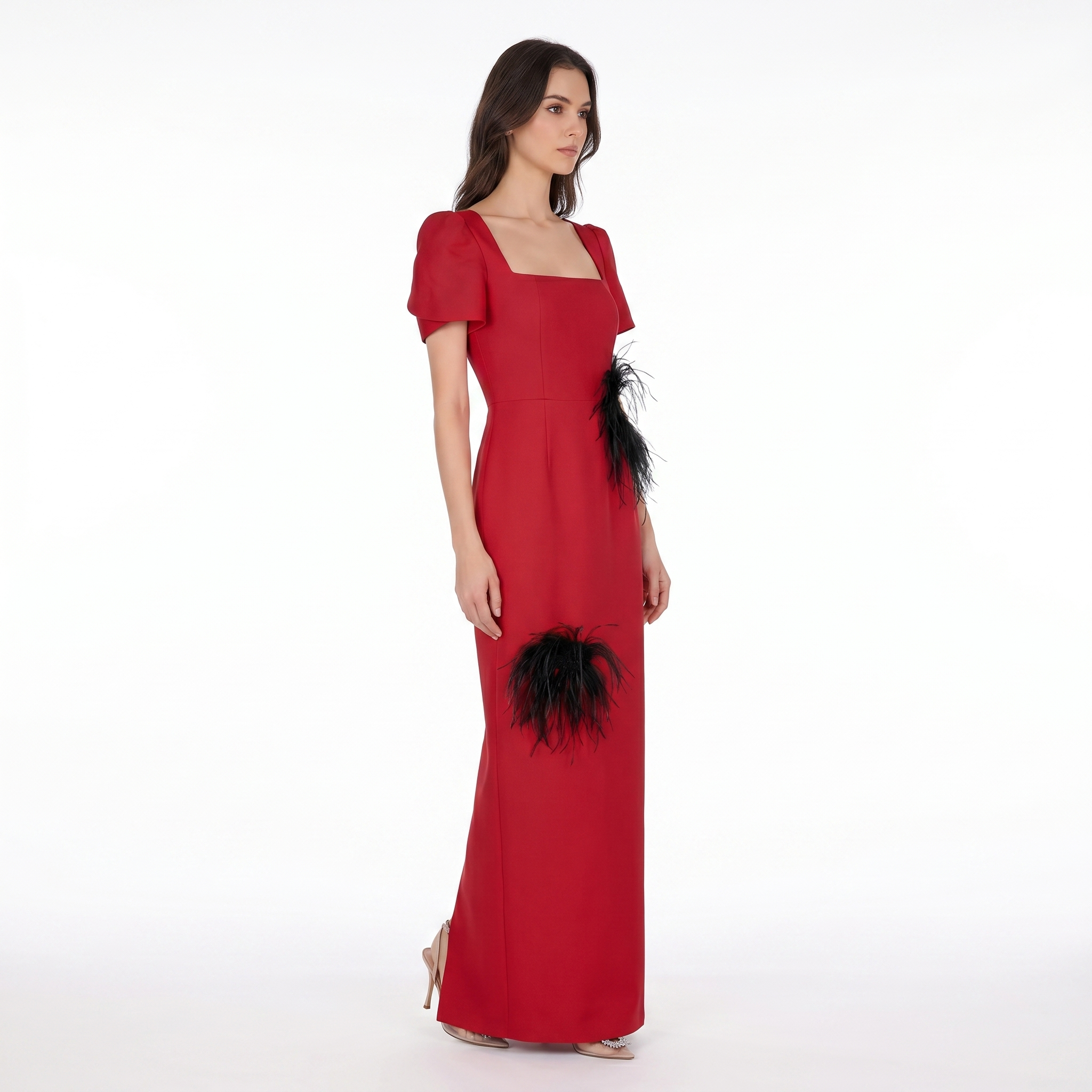 Amahle Feather Embellished Dress