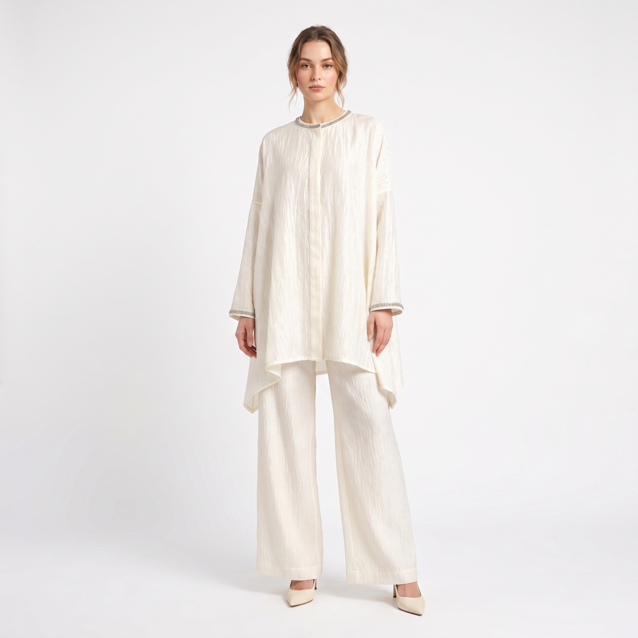 Embellished Linen Tunic
