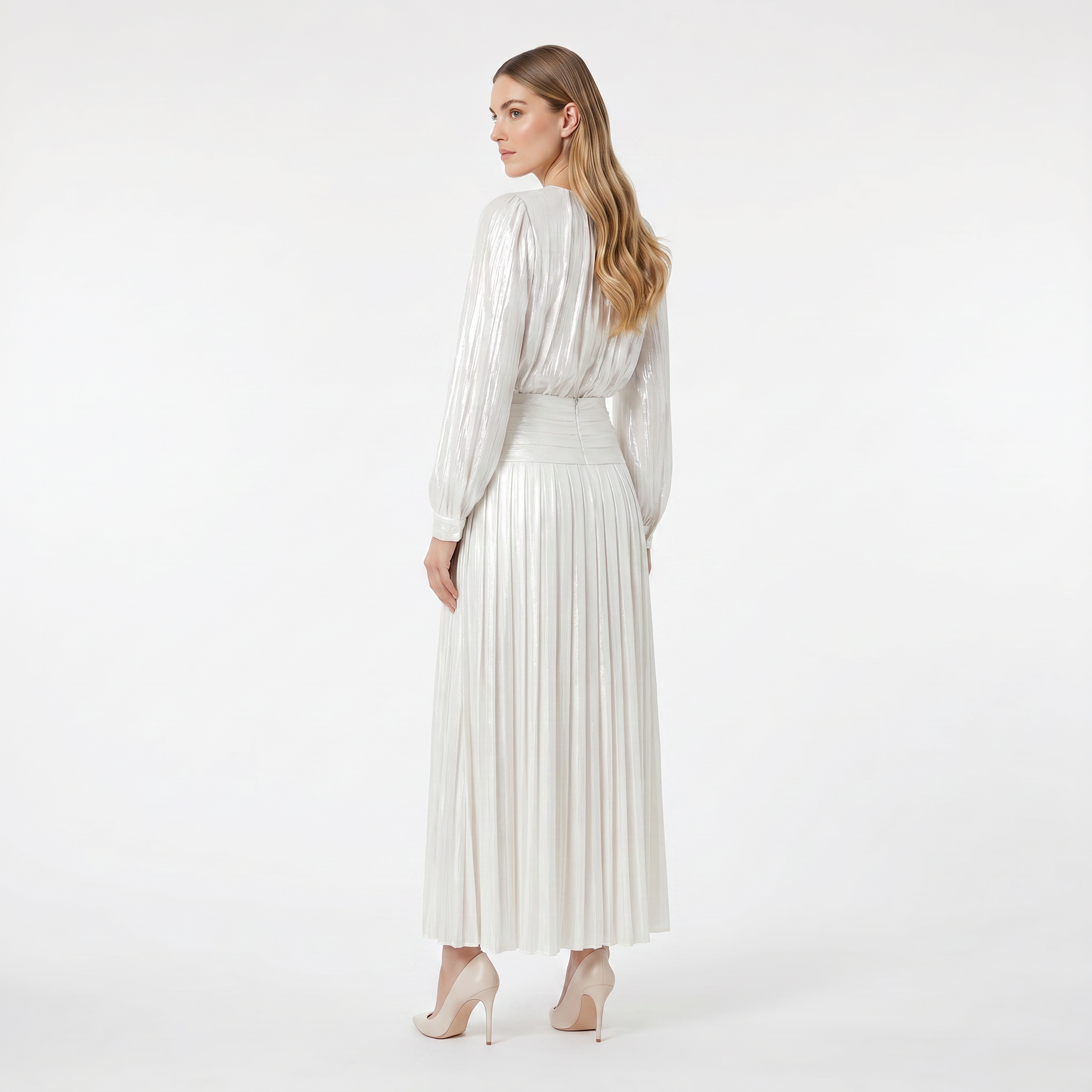 Shimmer Pleated Blouse