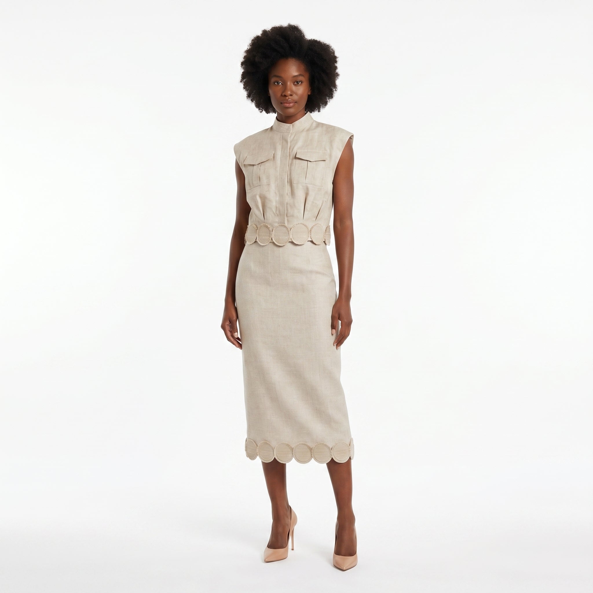 Hemp Logo Applique Pencil Skirt