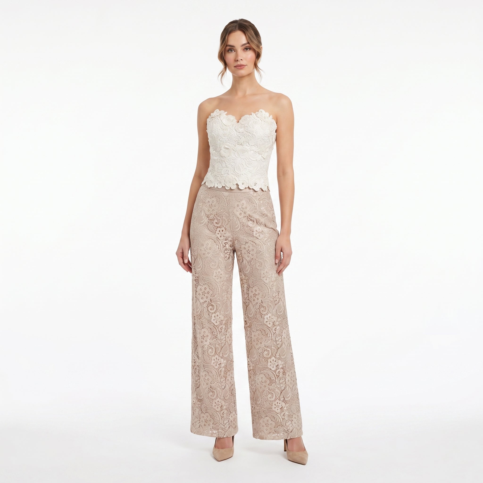 Lace Sweetheart Corset Crop Top