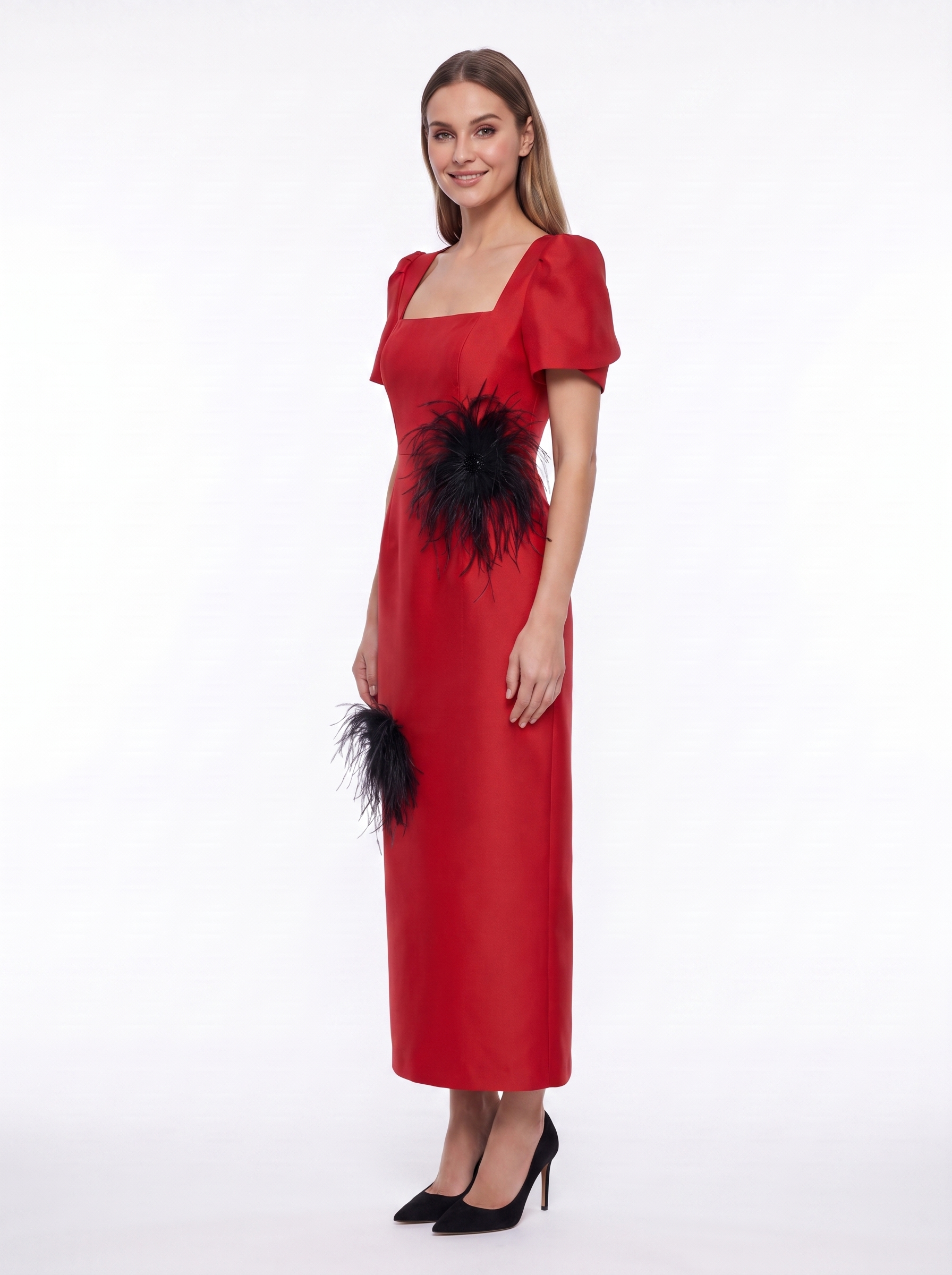Amahle Feather Embellished Dress