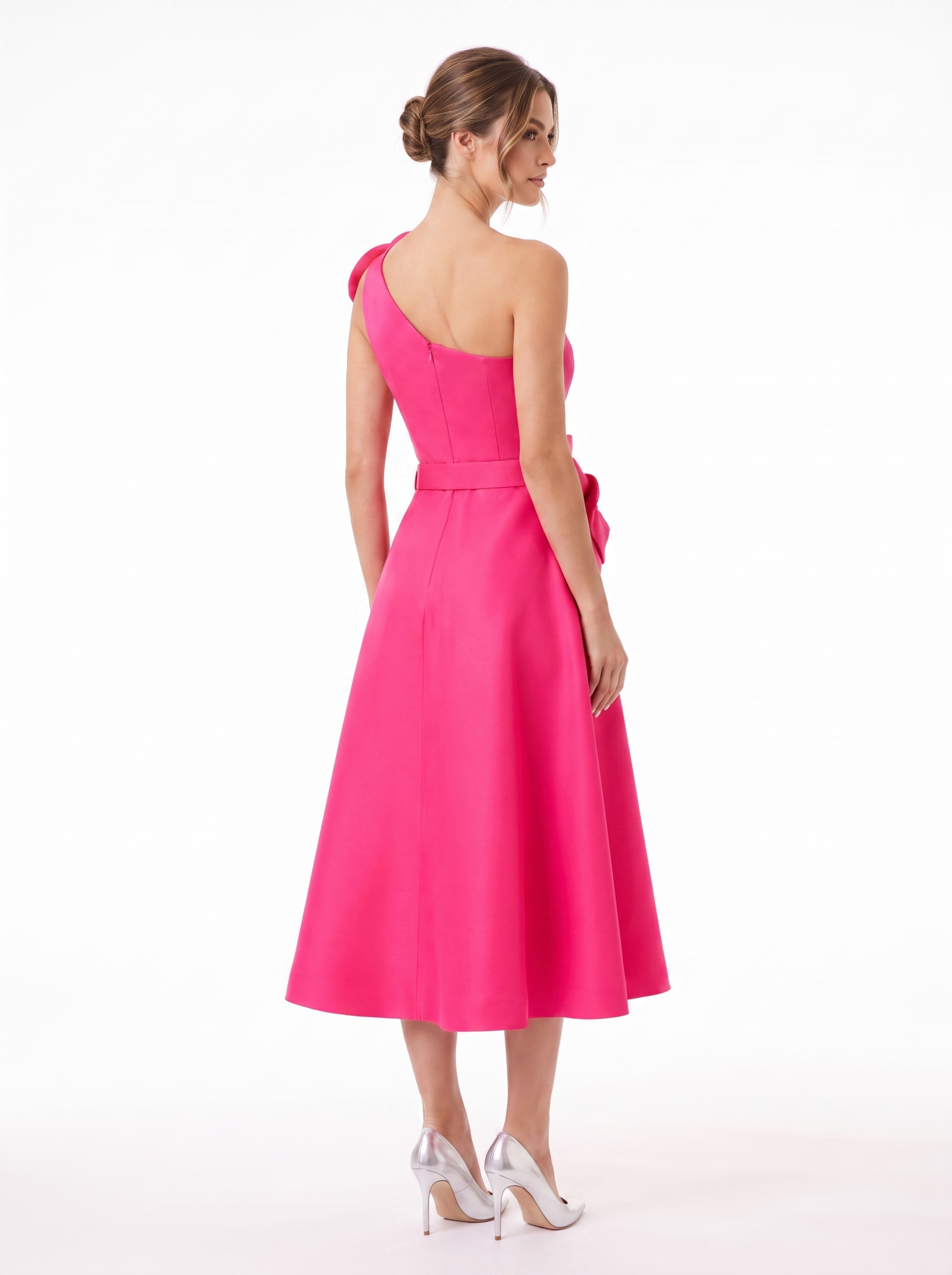 Trio Fleur Appliqué Mini Cocktail Dress