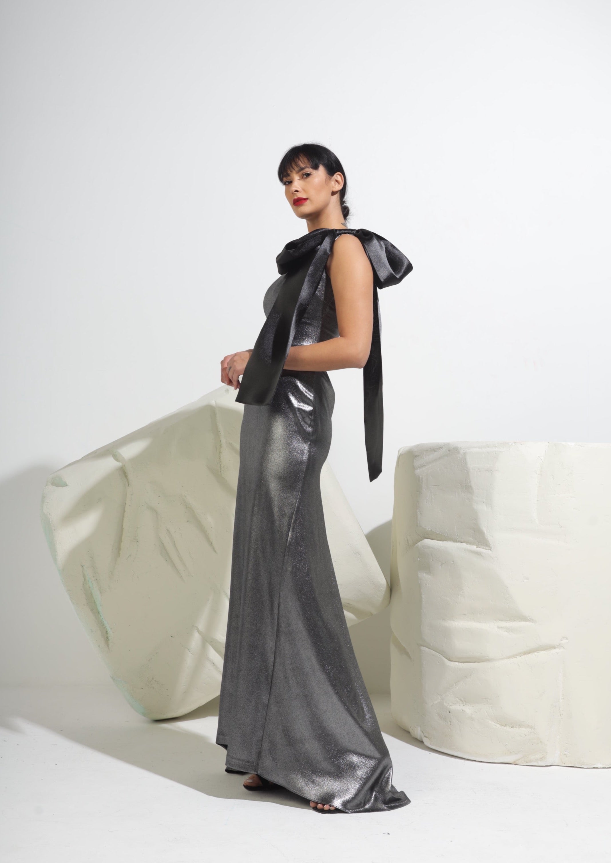 Savanna Signature Bow Maxi Dress