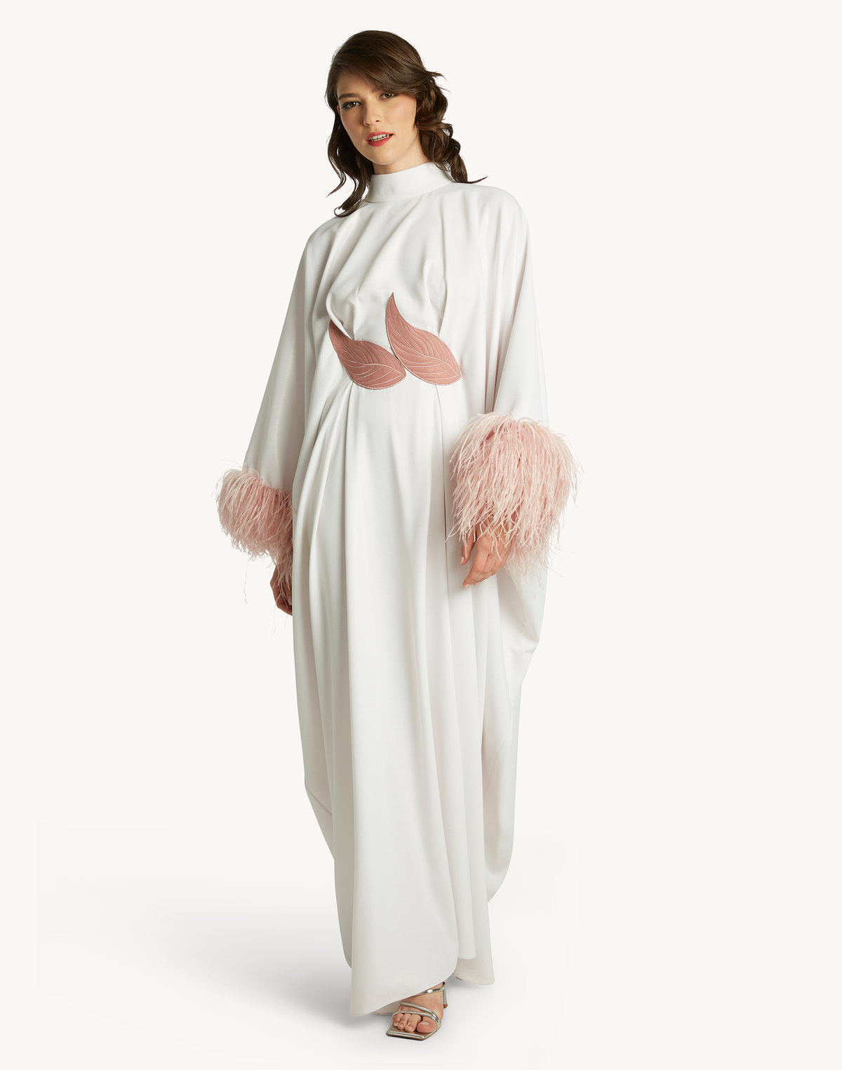 Fatma Feather-Trimmed Kaftan