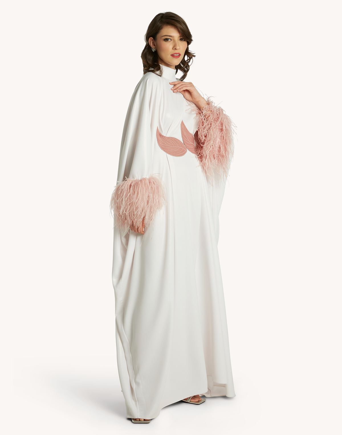 Fatma Feather-Trimmed Kaftan