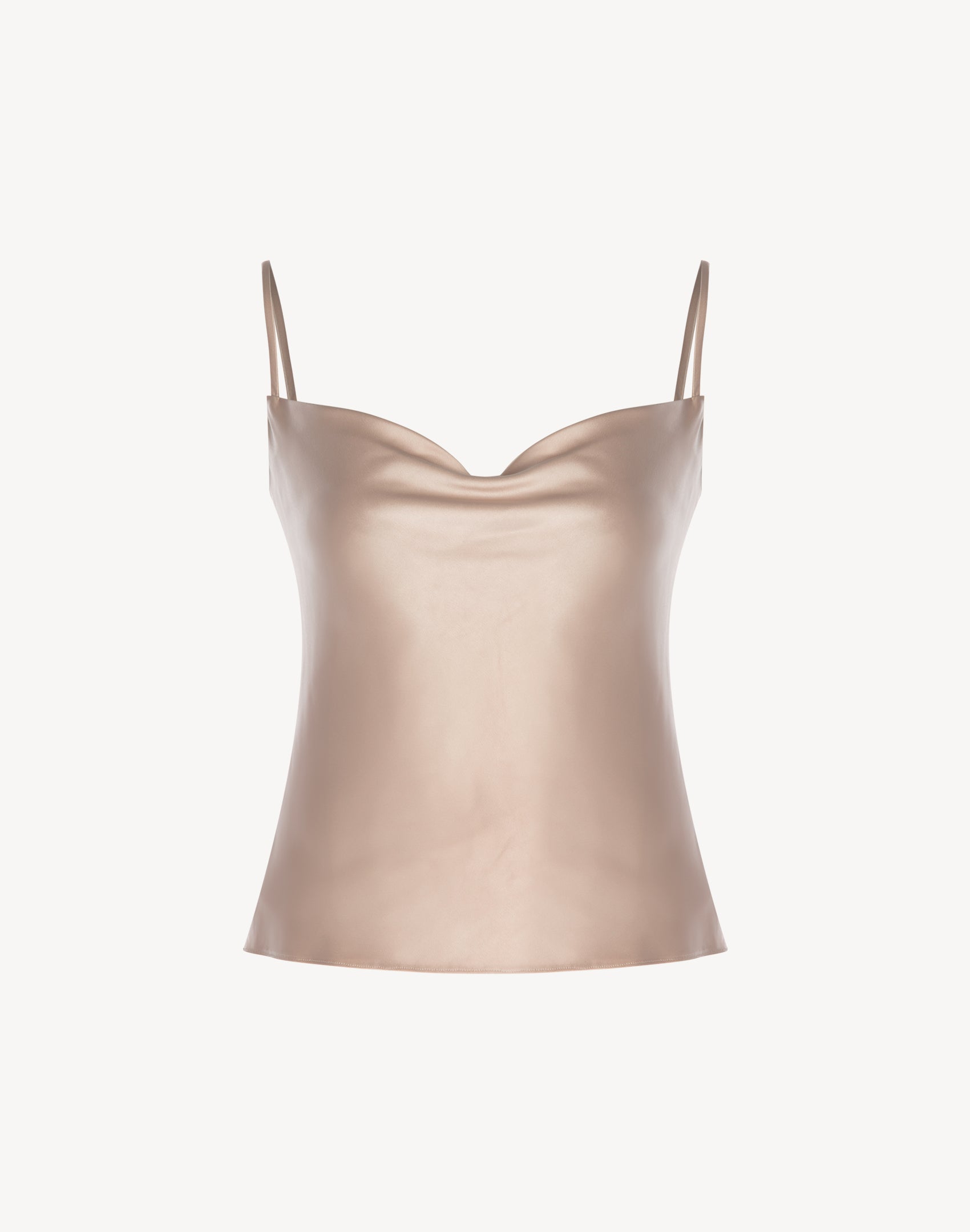 Essentials - Satin Cowl-Neck Top