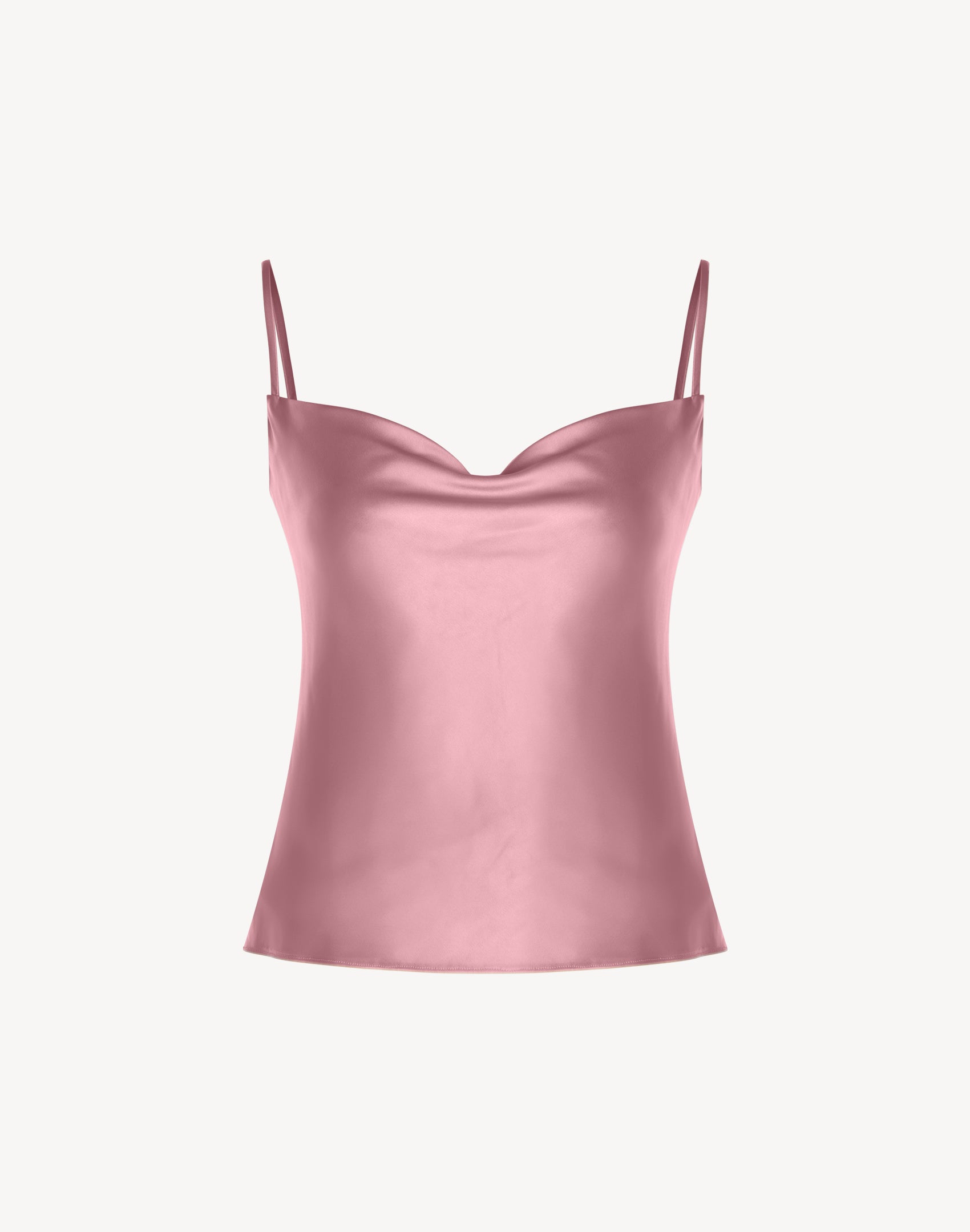 Essentials - Satin Cowl-Neck Top