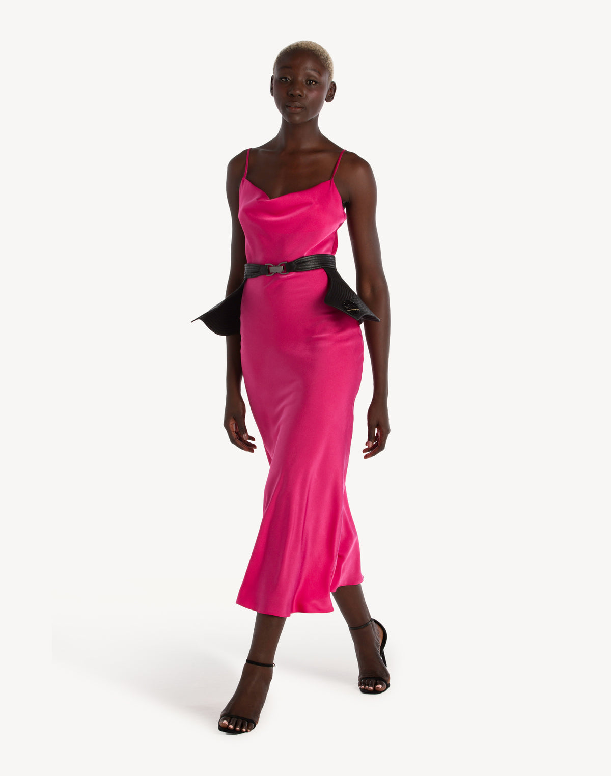 Essential Satin Cowl-Neck Slip Dress