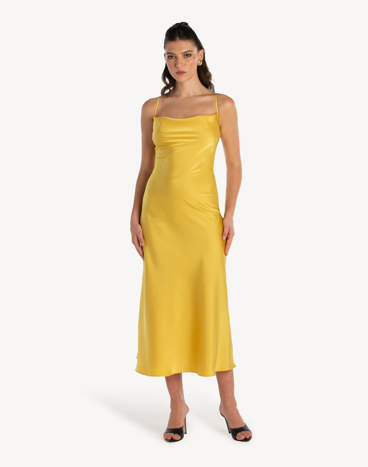 Essential Satin Cowl-Neck Slip Dress