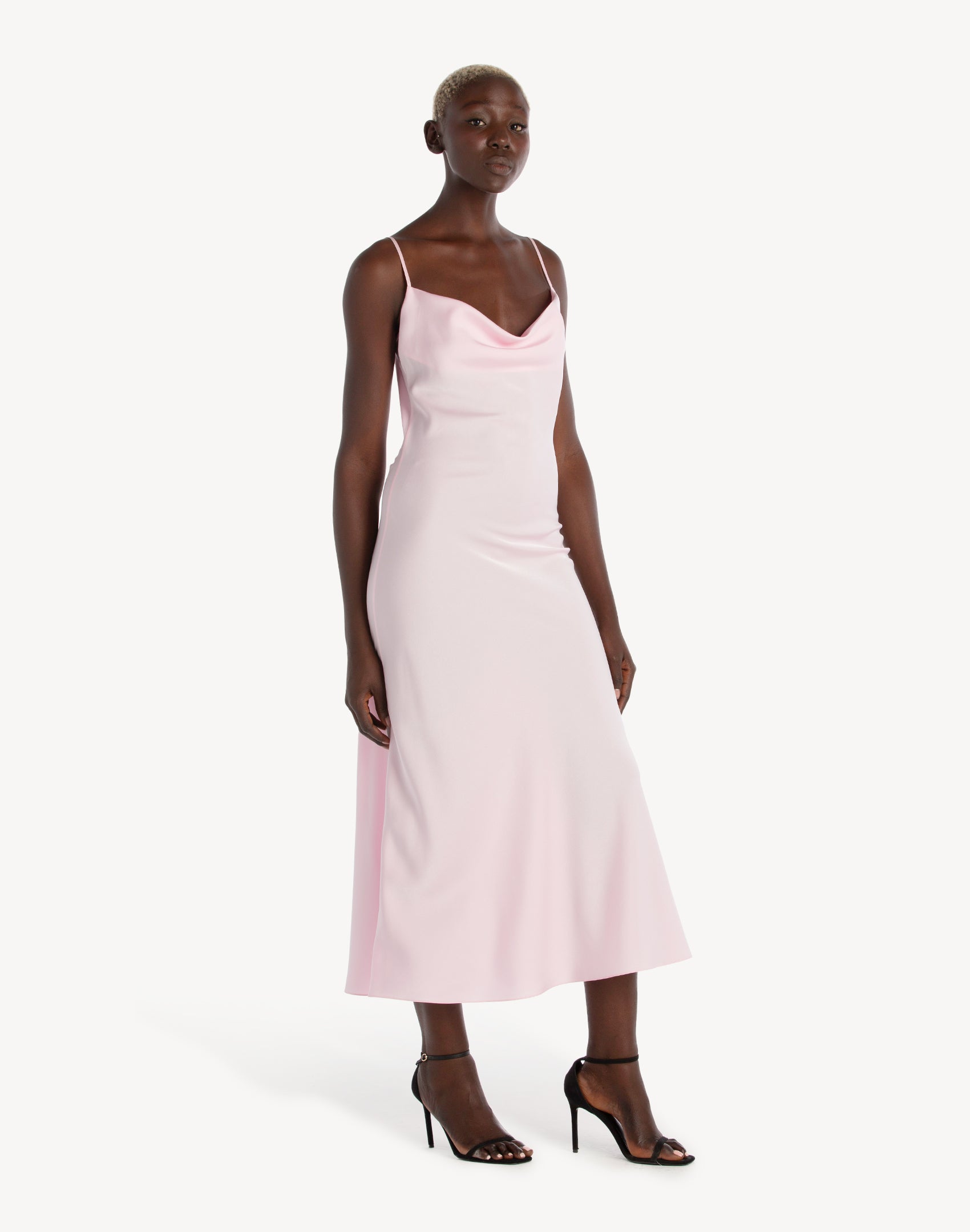 Essential Satin Cowl-Neck Slip Dress