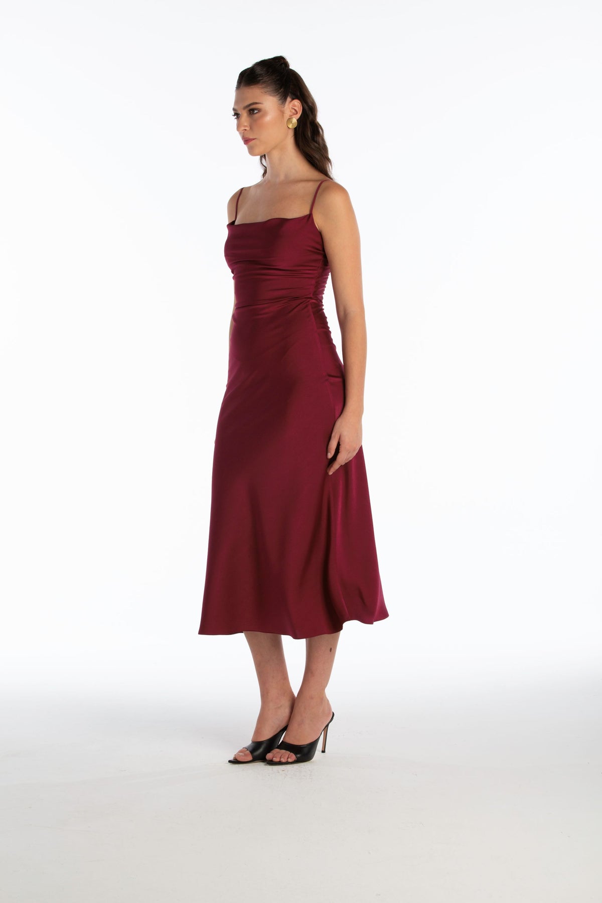 Essential Satin Cowl-Neck Slip Dress