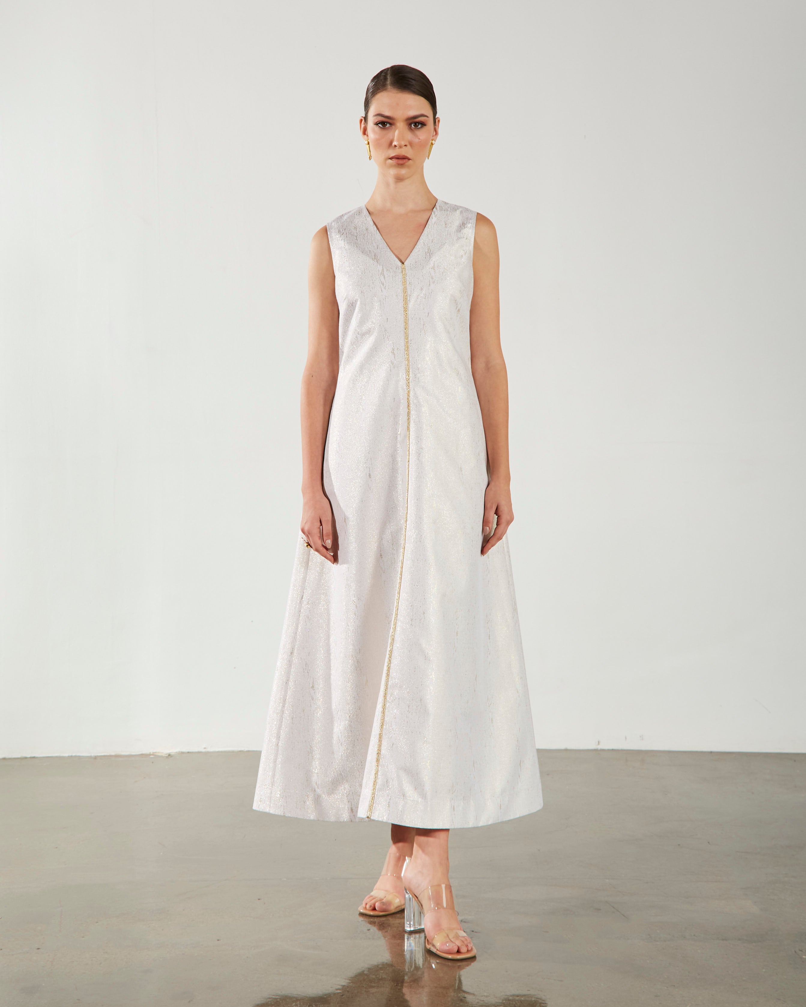 Sophia A-line Shimmery Midi Dress