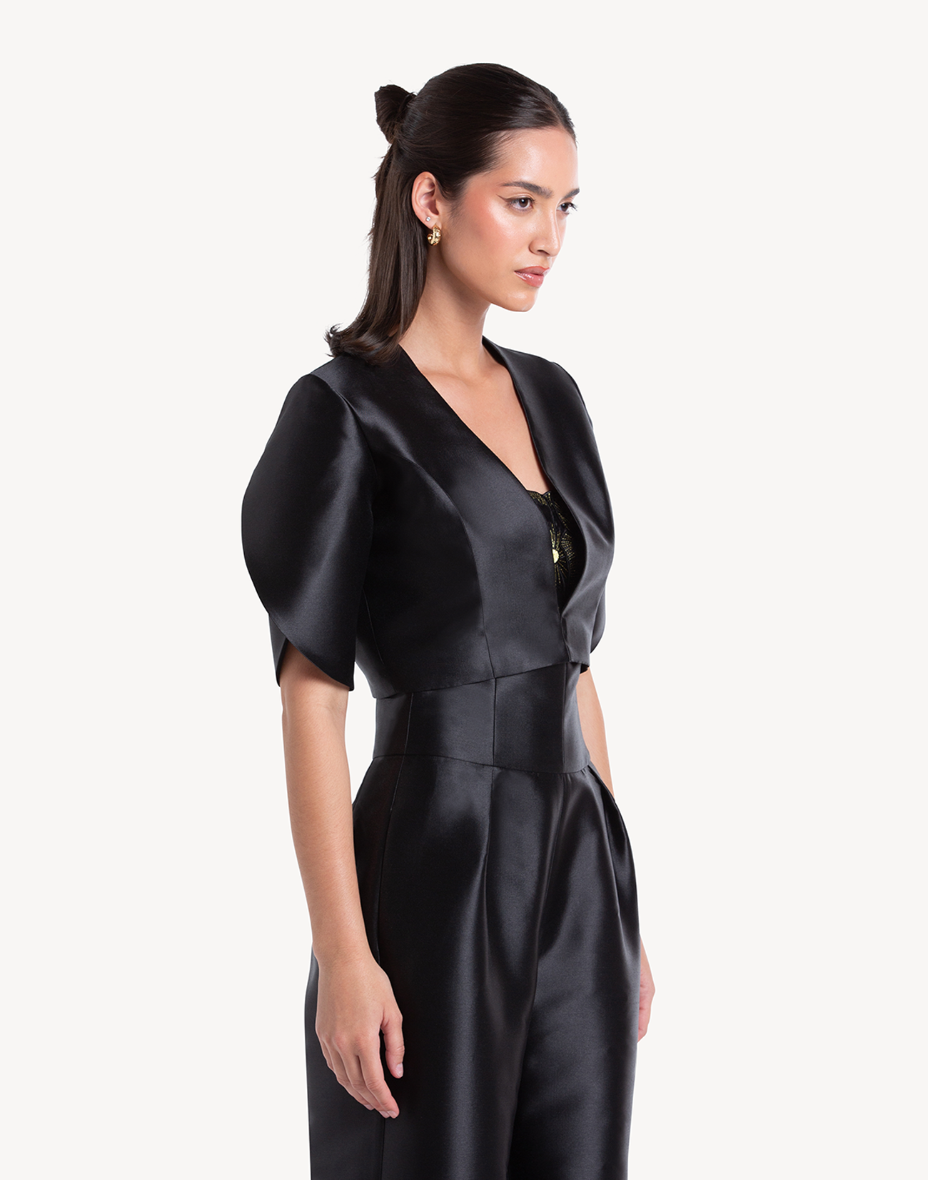 Ivy Wrapped Sleeve Cropped Jacket