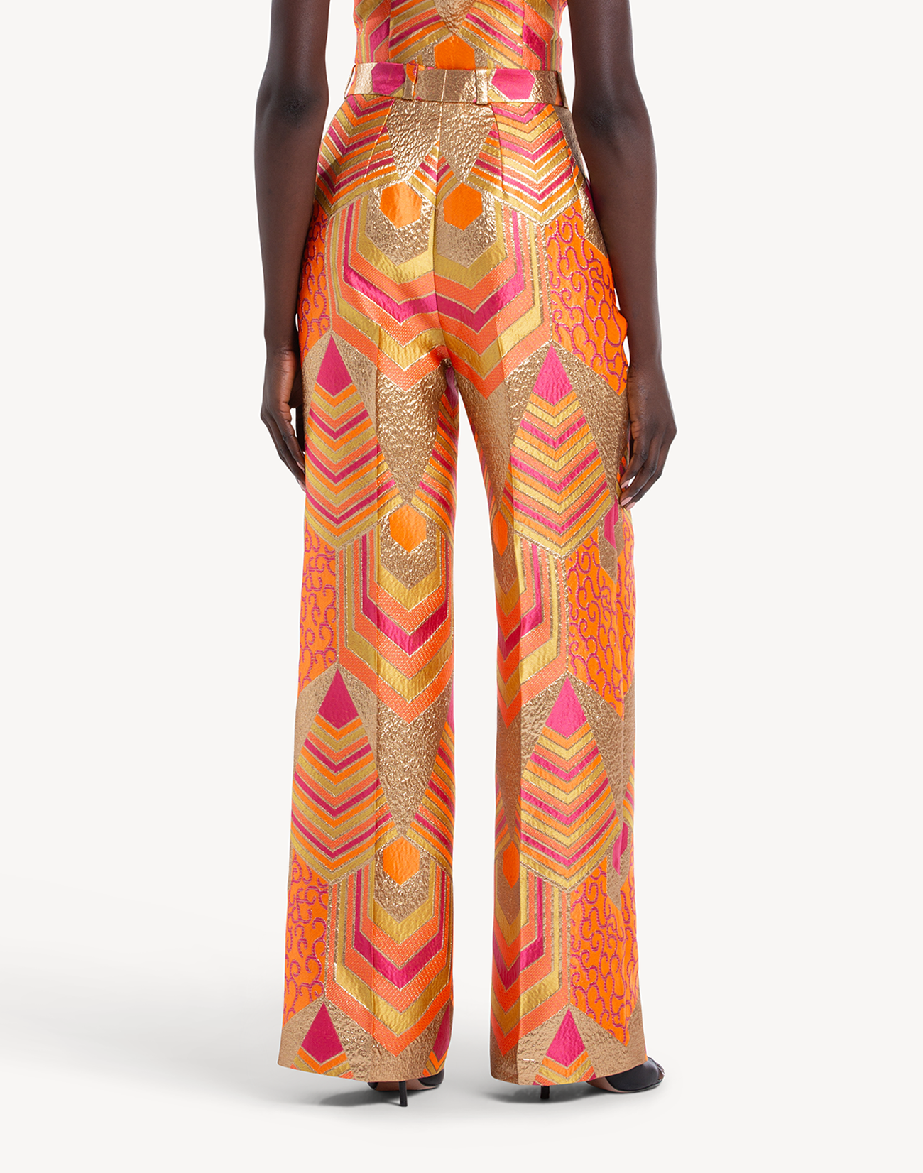 Nermin Brocade High Waisted Trousers