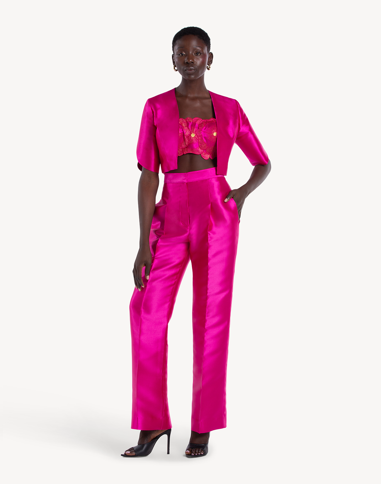 Mikado High Waisted Trousers