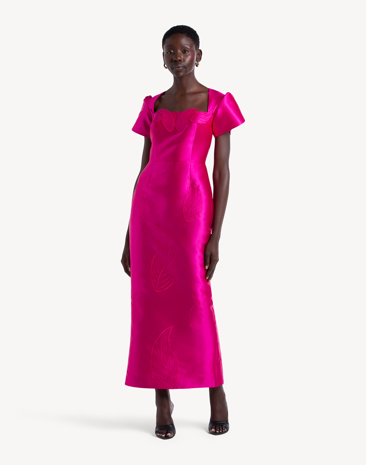 Magnific Leaf Appliqué Dress