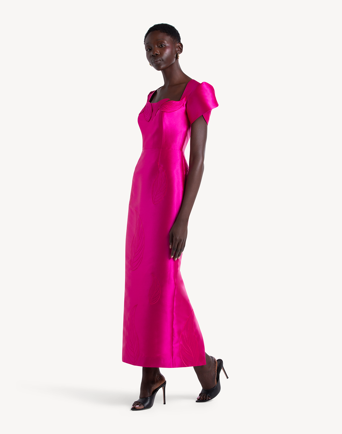 Magnific Leaf Appliqué Dress