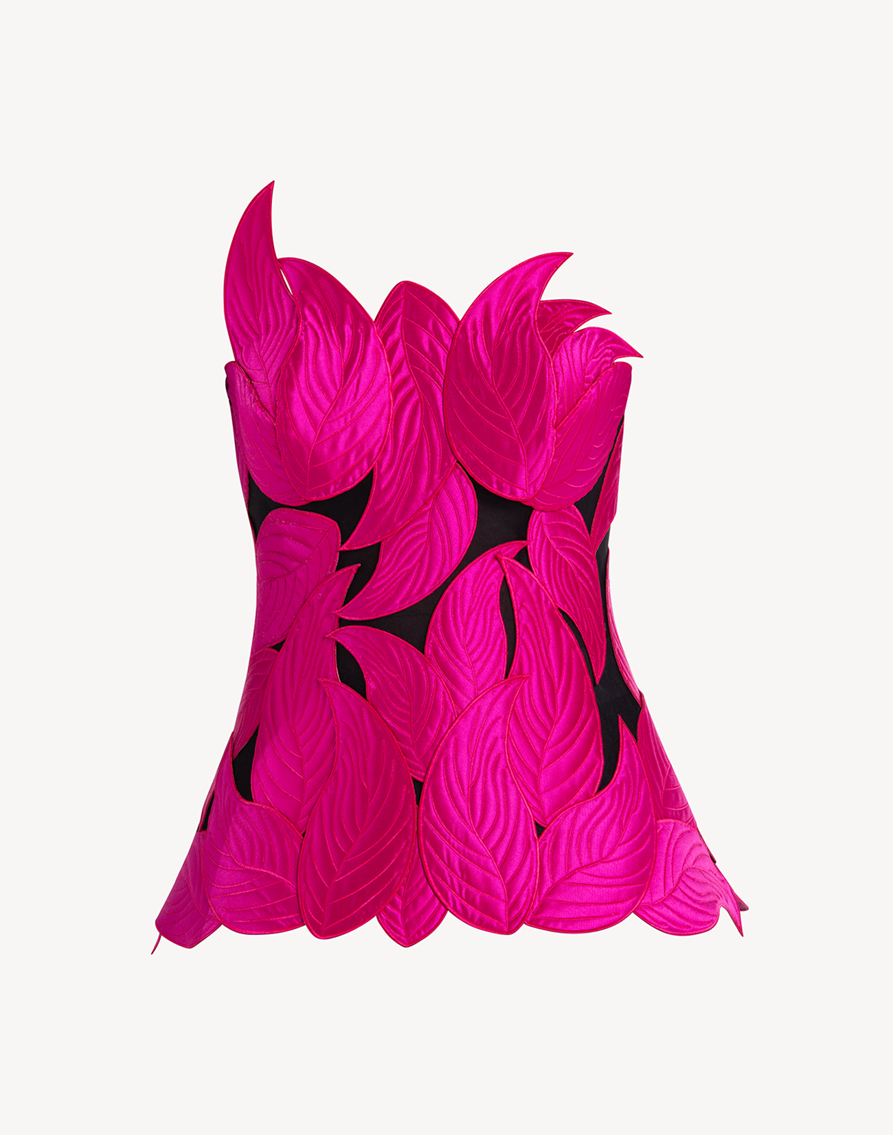 Grandeur Leaf Appliqué Corset