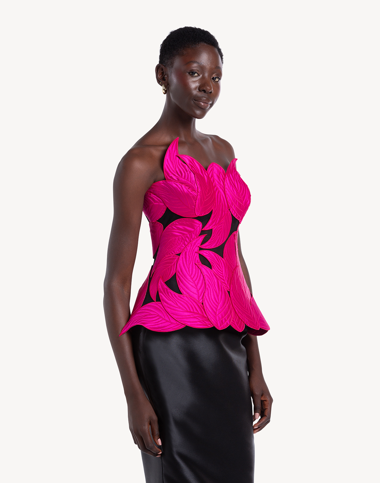 Grandeur Leaf Appliqué Corset