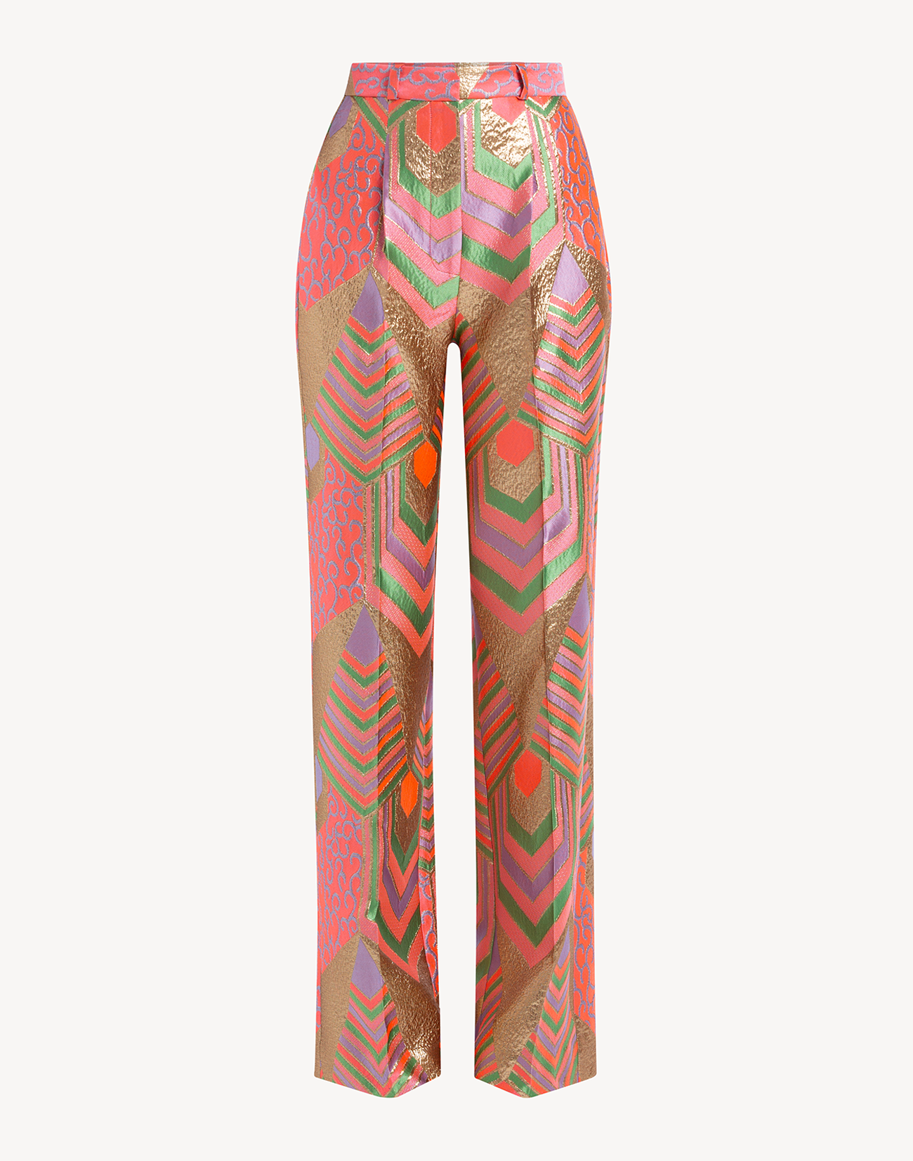 Nermin Brocade High Waisted Trousers