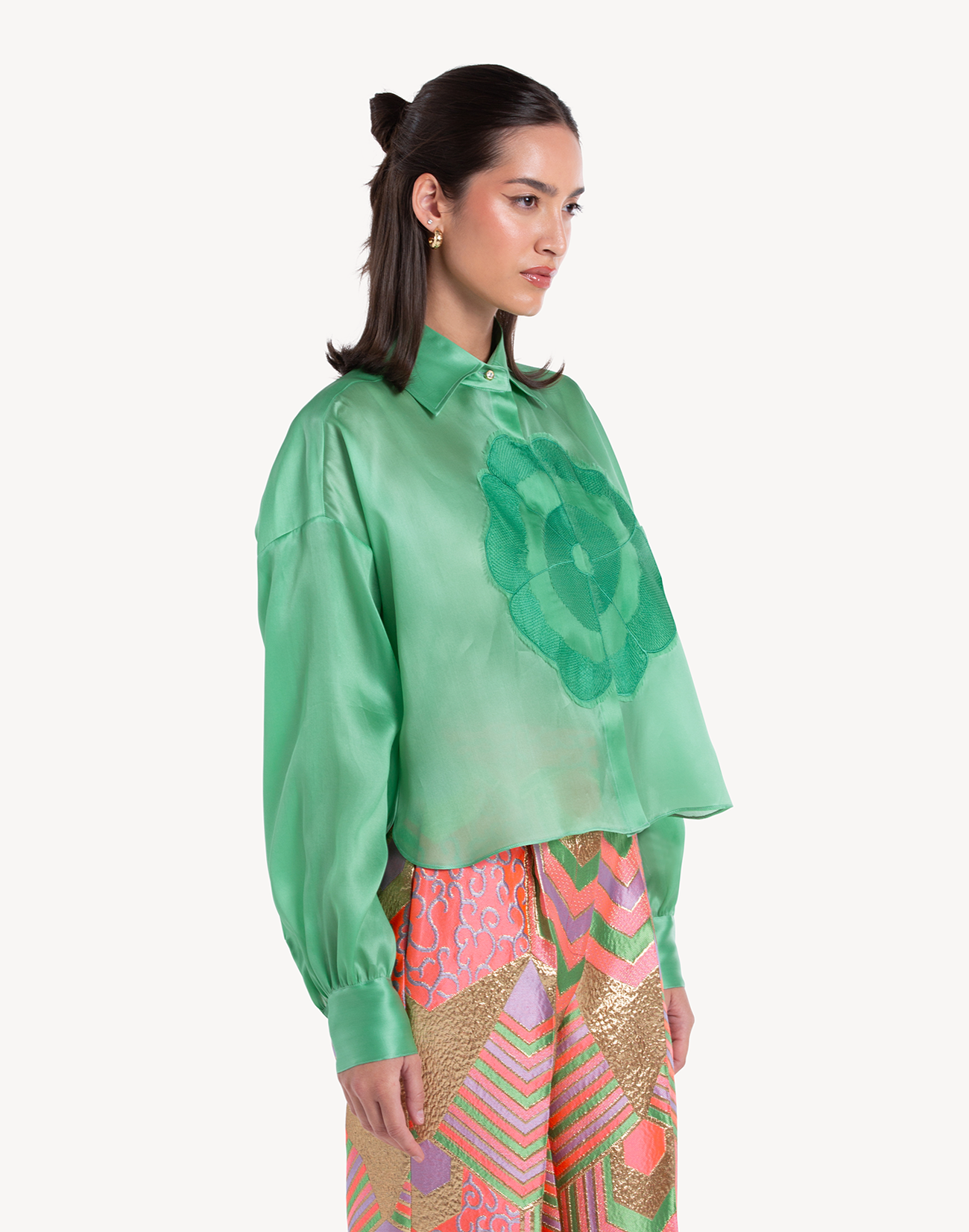 Organza Floral Summer Shirt