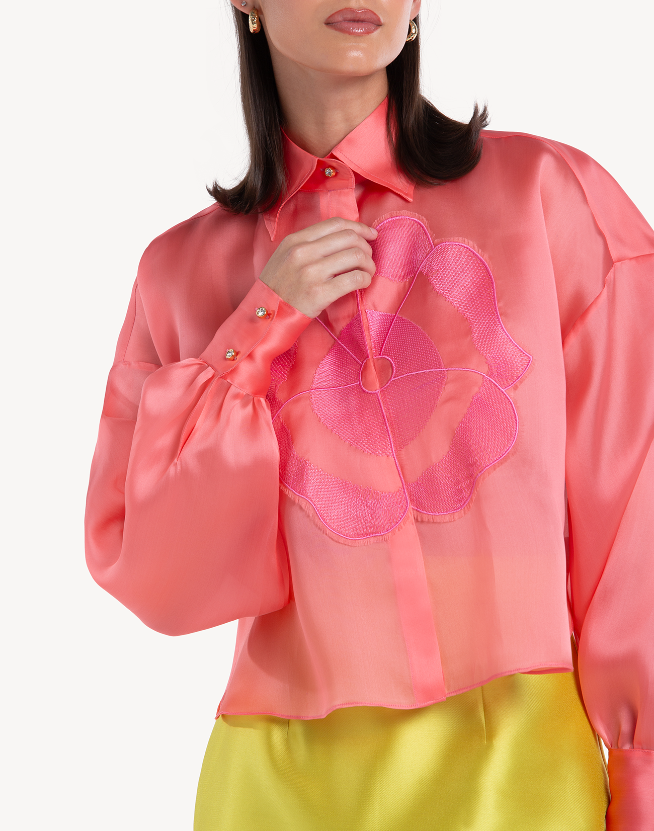 Organza Floral Summer Shirt