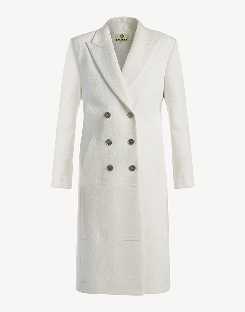 Butterfly Embroidered Long Coat
