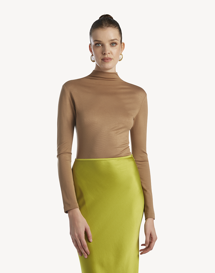 High Neck Long Sleeve Bodysuit