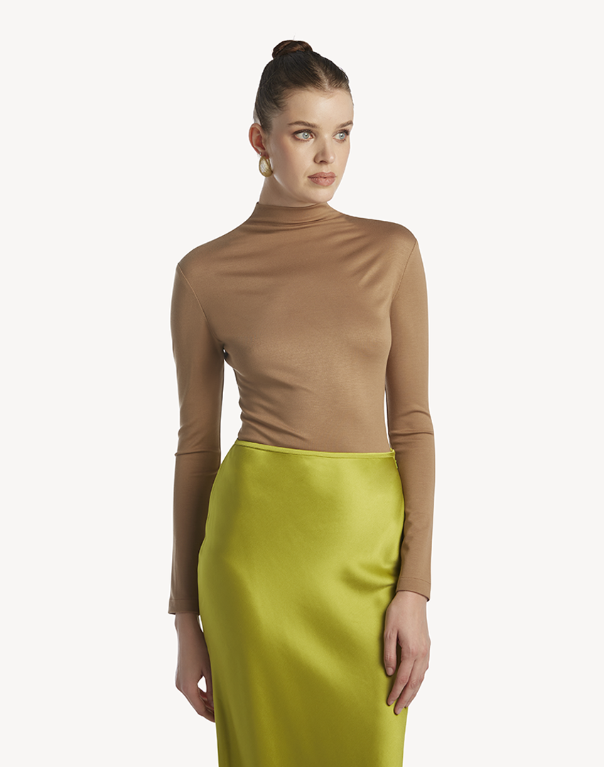 High Neck Long Sleeve Bodysuit