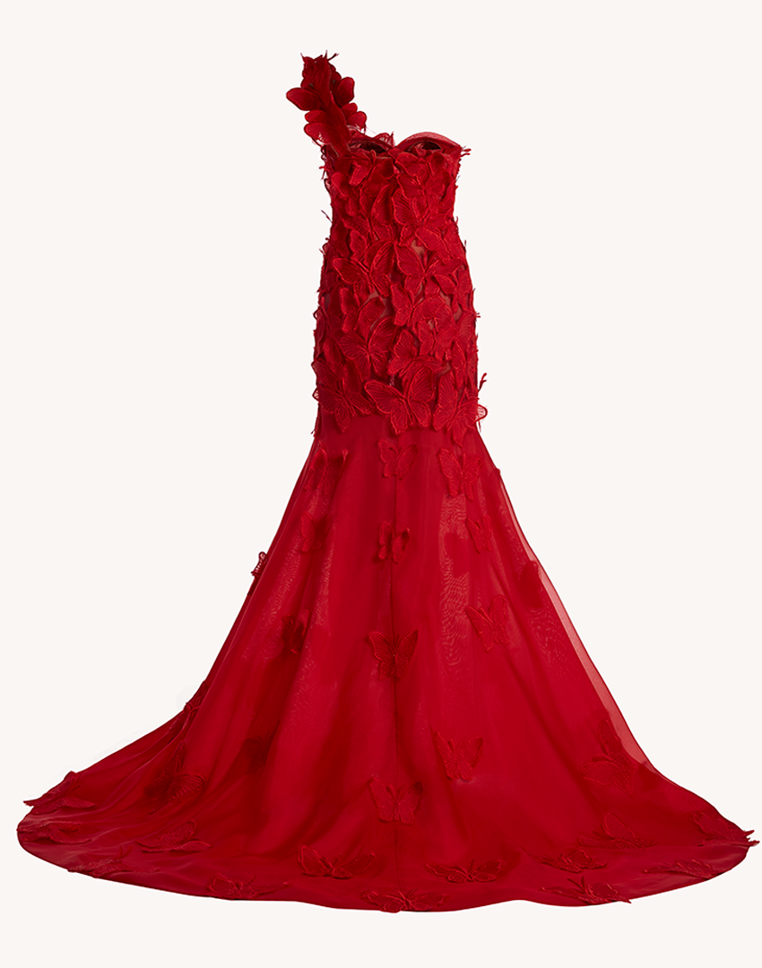 Signature Butterfly Appliqué Gown