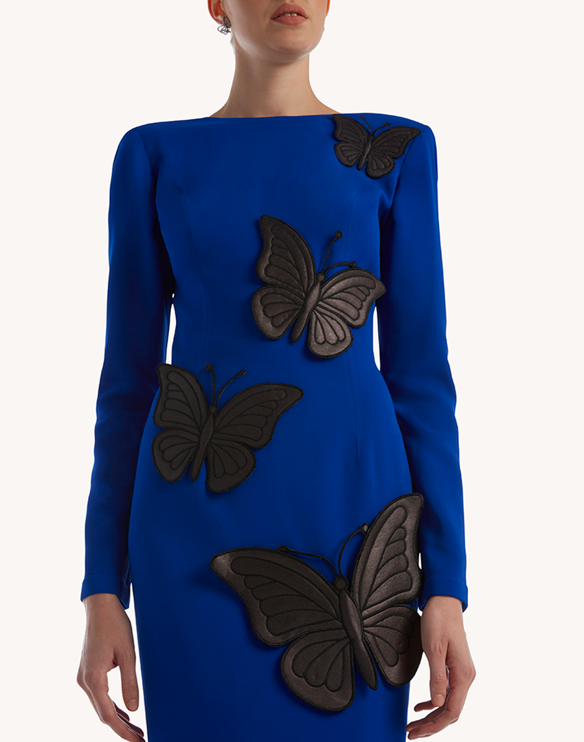 Midi Crepe Dress Sleeve